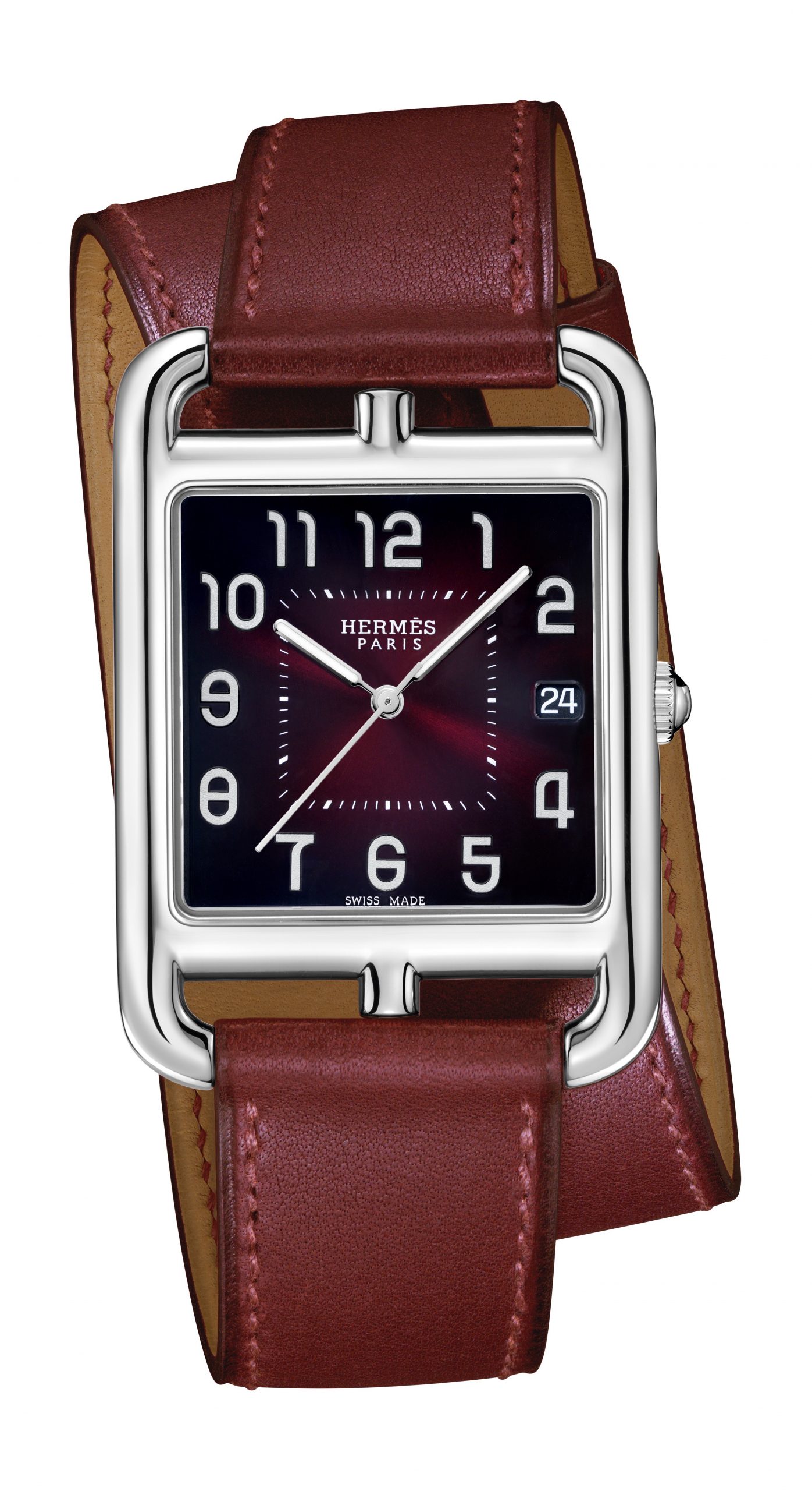 Hermès Cape Cod TGM luxury timepiece - detailed view
