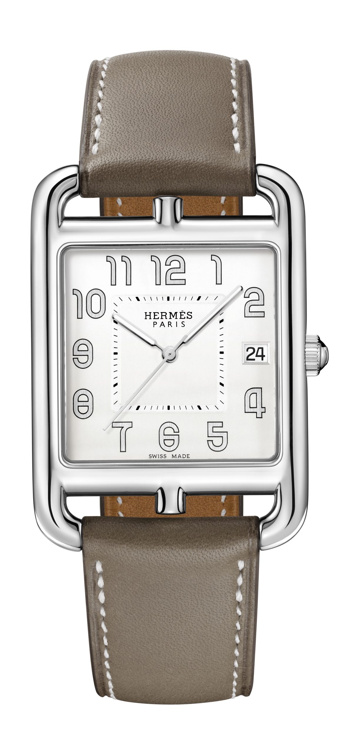 Hermès Cape Cod TGM luxury timepiece - detailed view