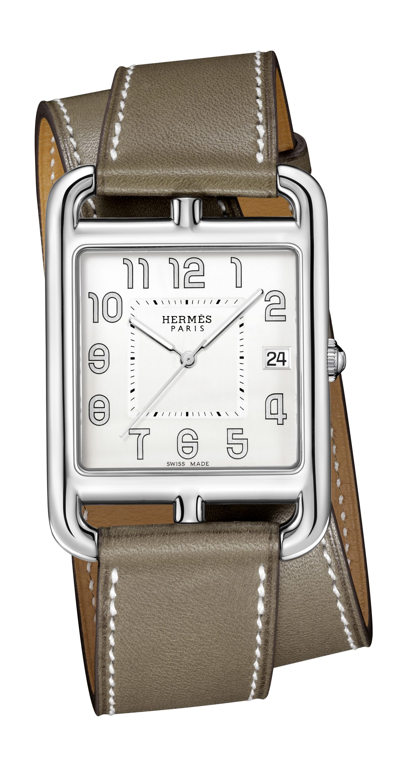 Hermès Cape Cod TGM luxury timepiece - detailed view