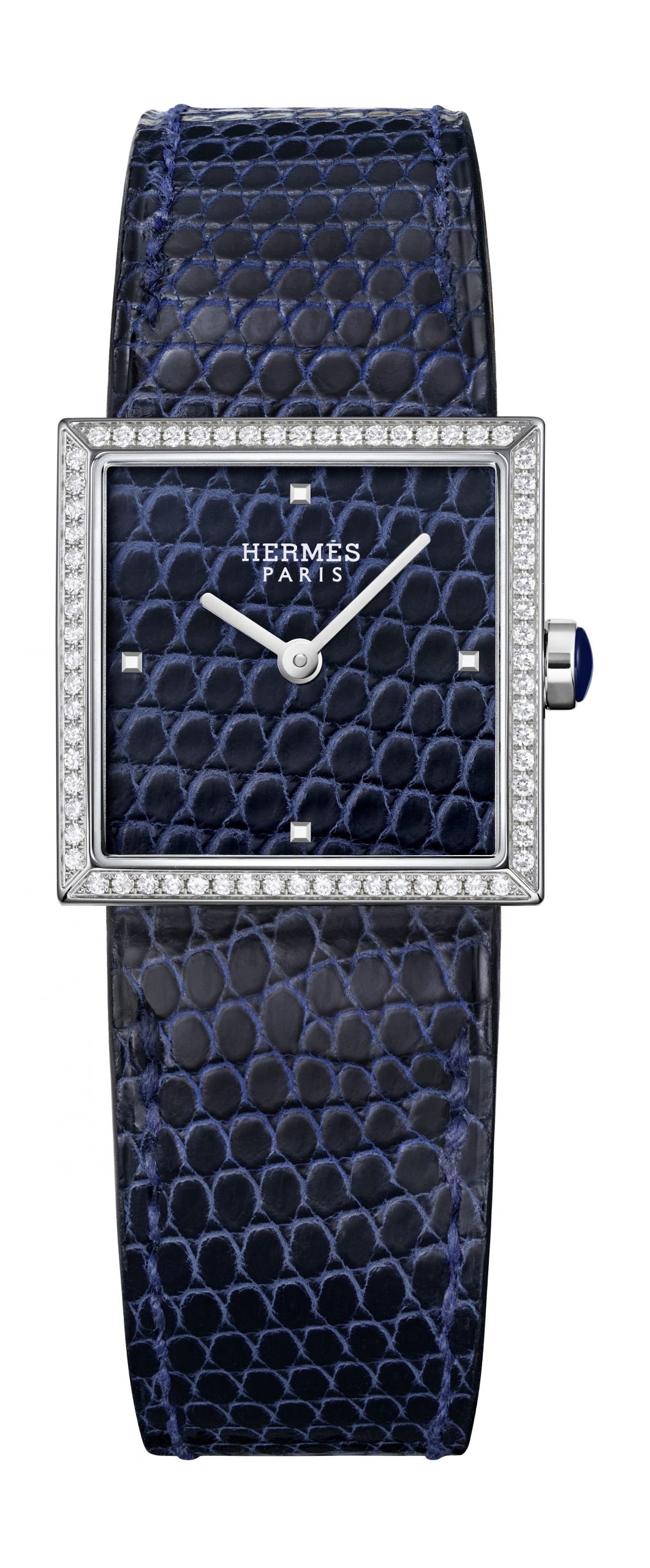Hermès Carré Cuir luxury timepiece - detailed view