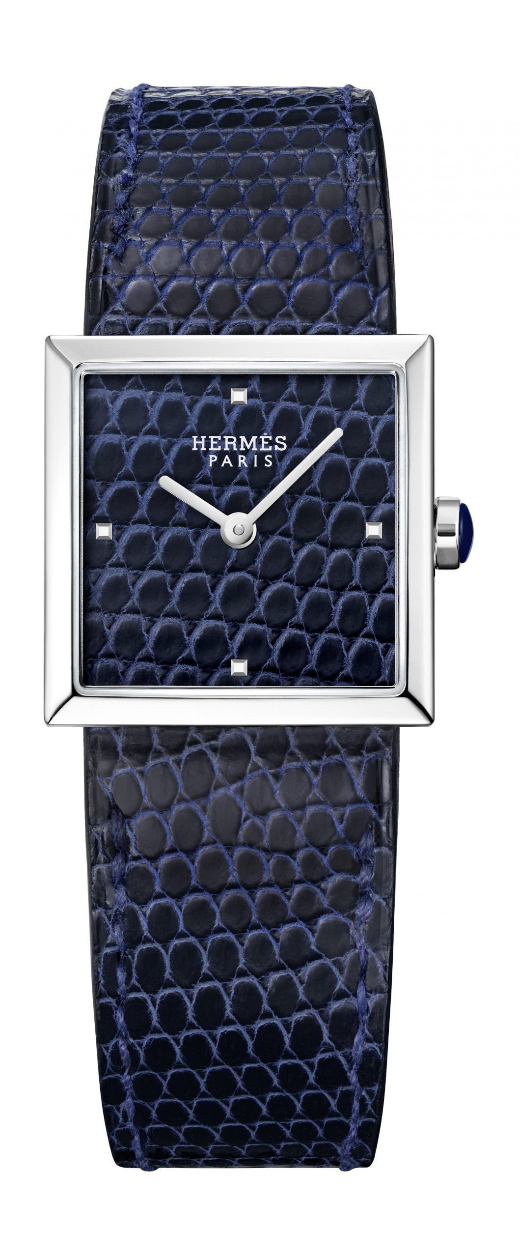 Hermès Carré Cuir luxury timepiece - detailed view