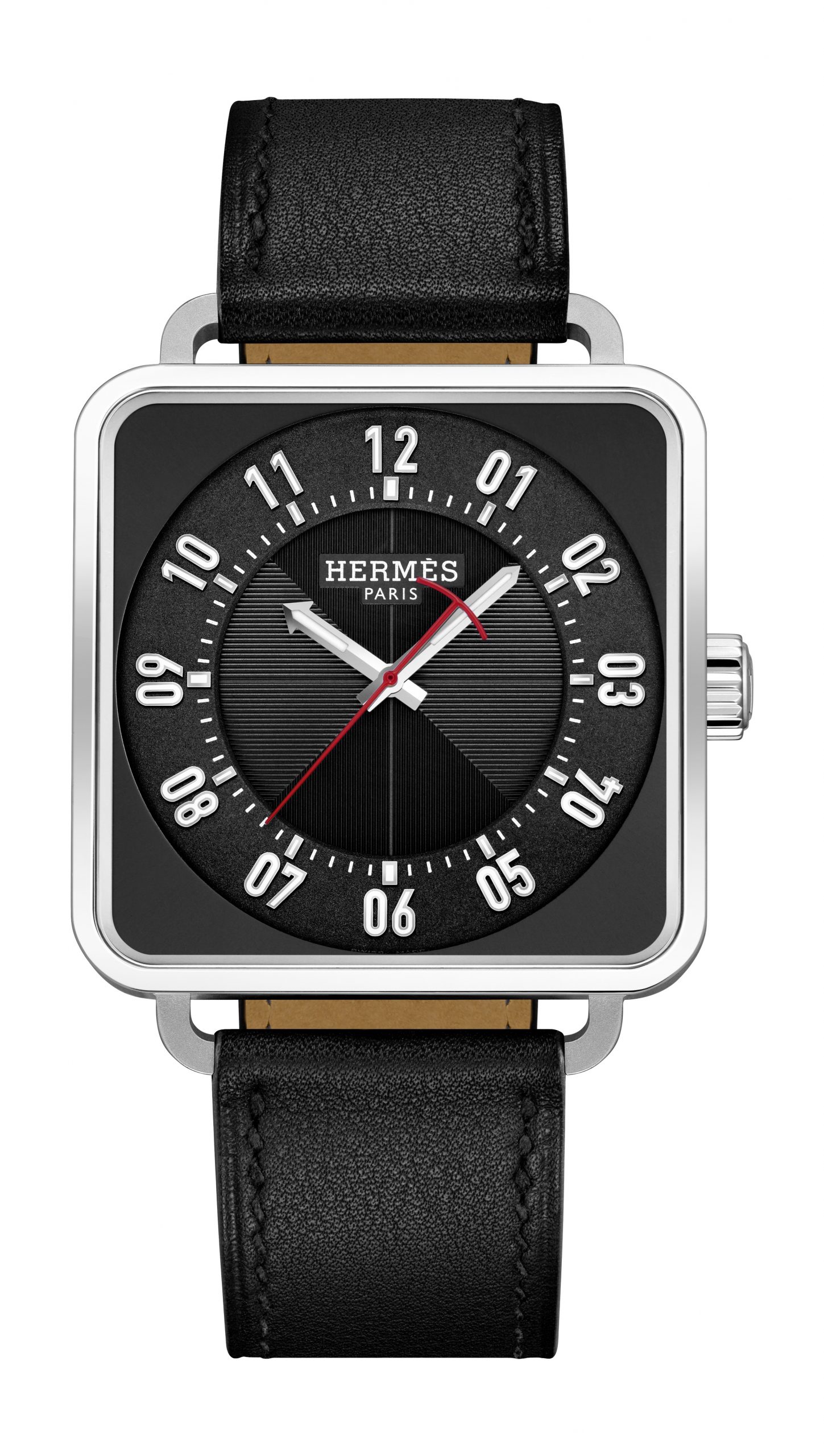 Hermès Carré H luxury timepiece - detailed view