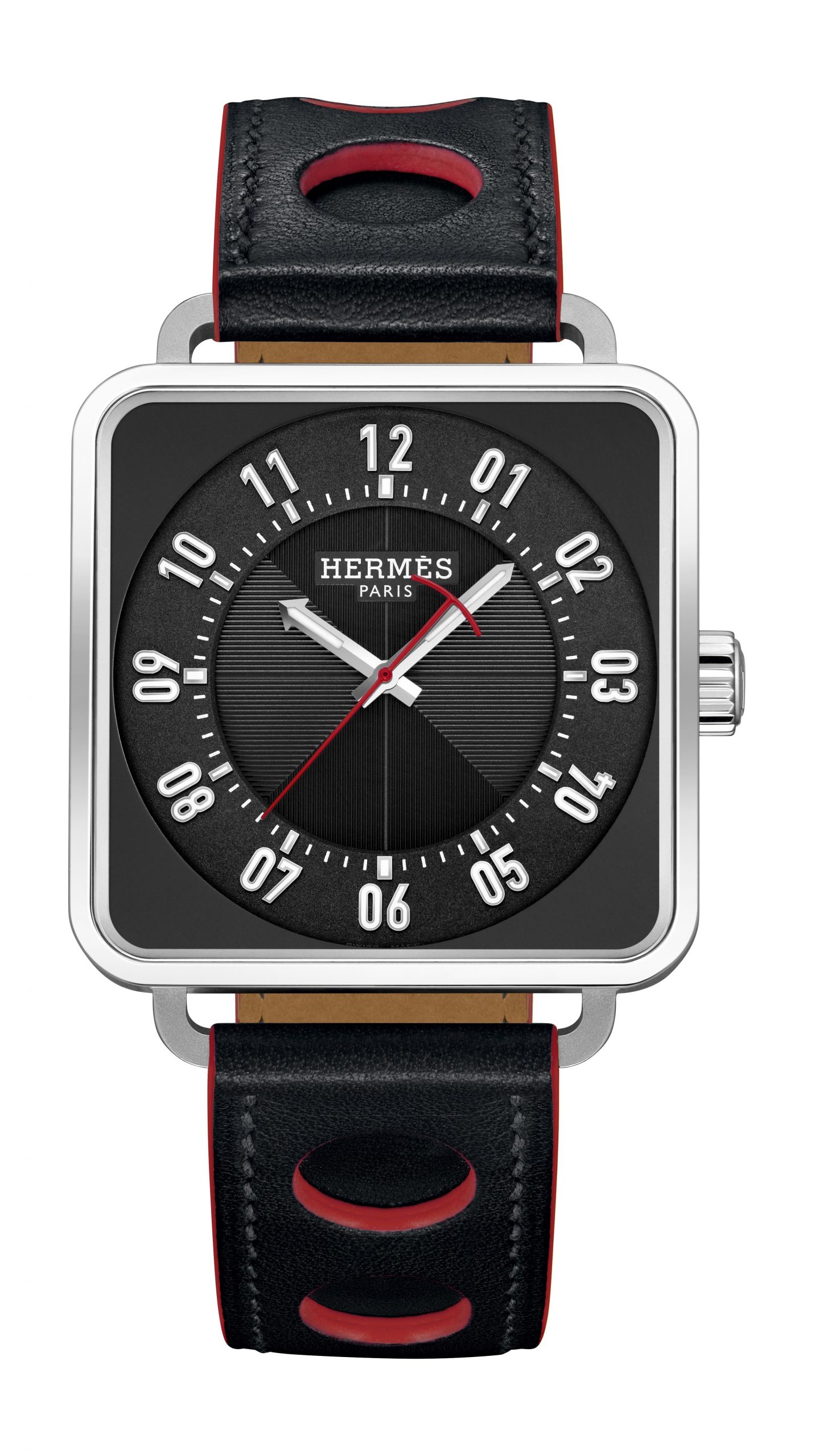 Hermès Carré H luxury timepiece - detailed view