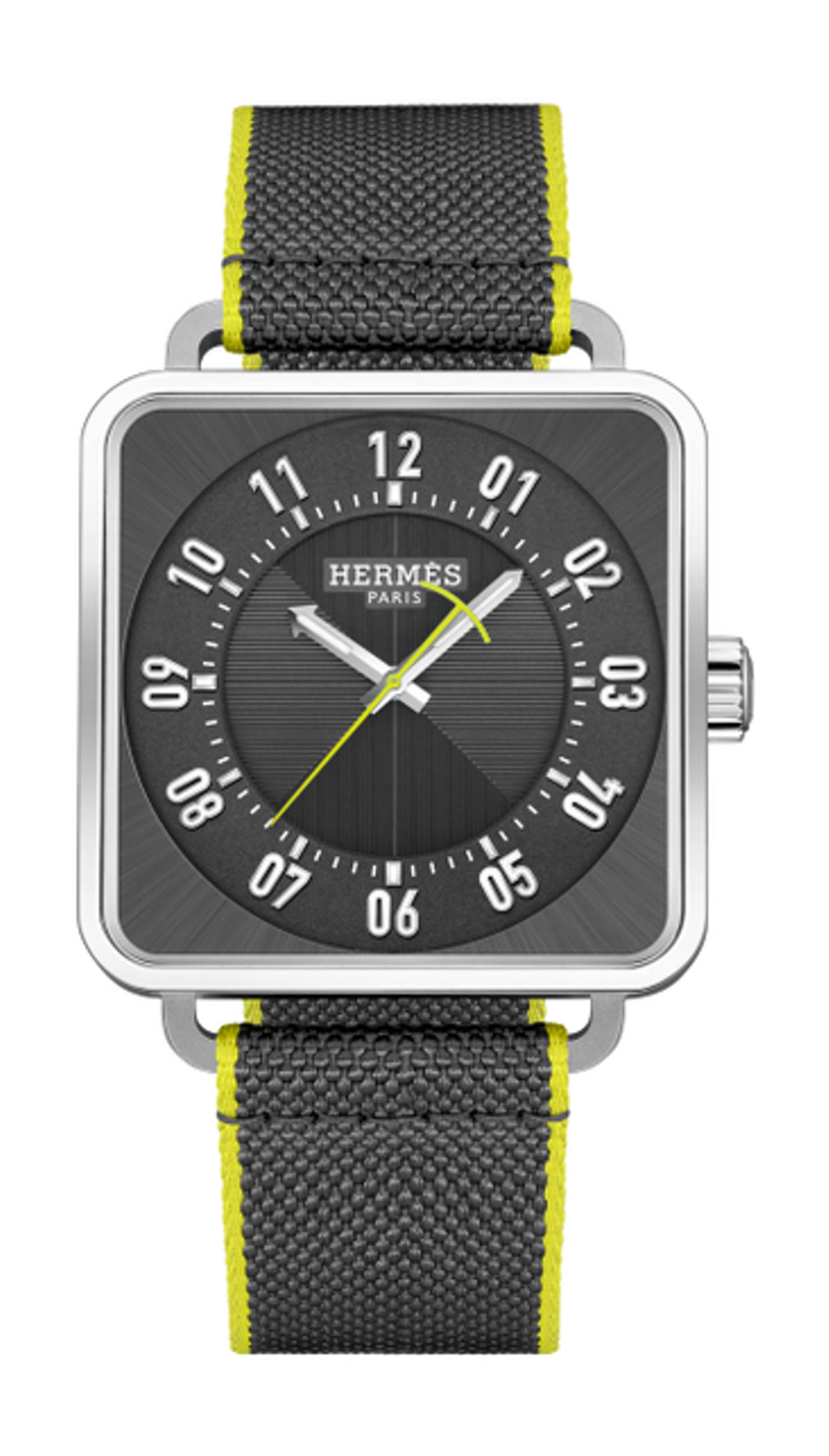 Hermès Carré H luxury timepiece - detailed view