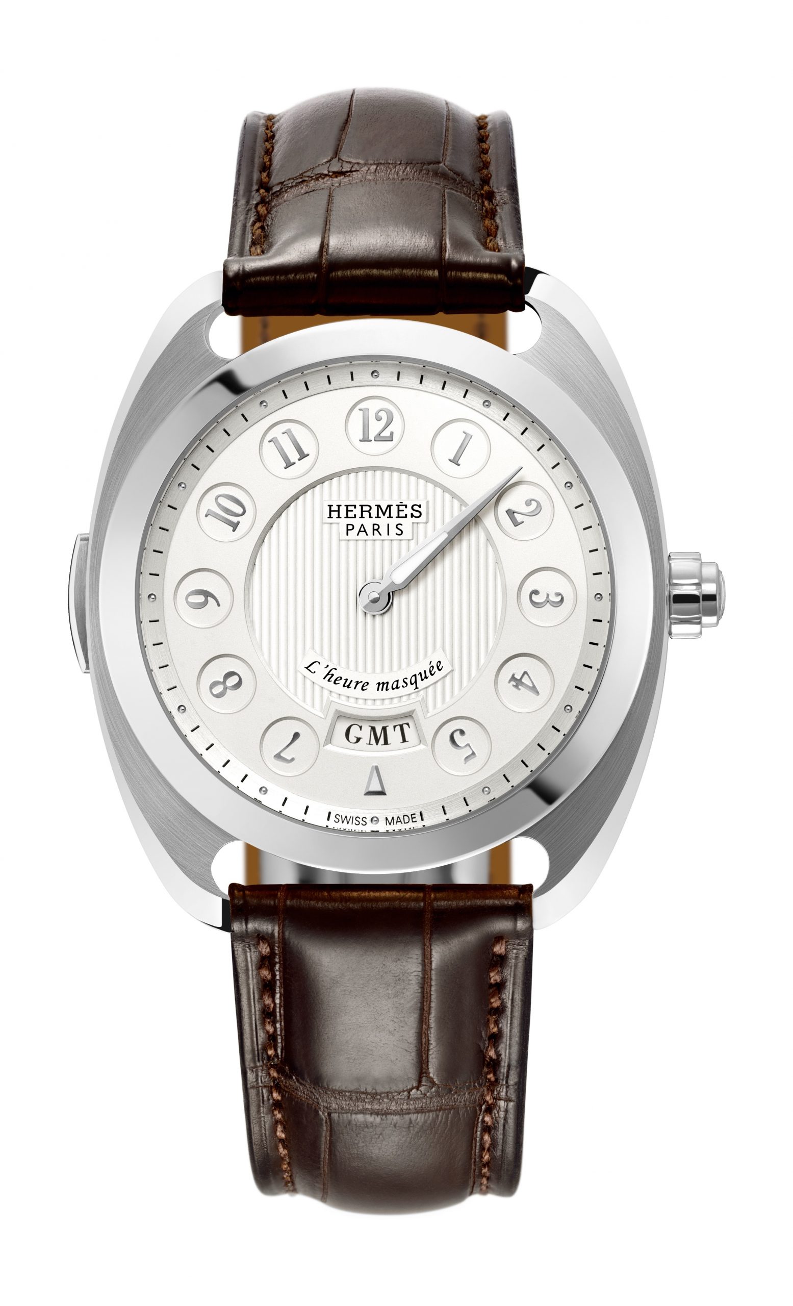 Hermès Dressage L’heure masquée luxury timepiece - detailed view