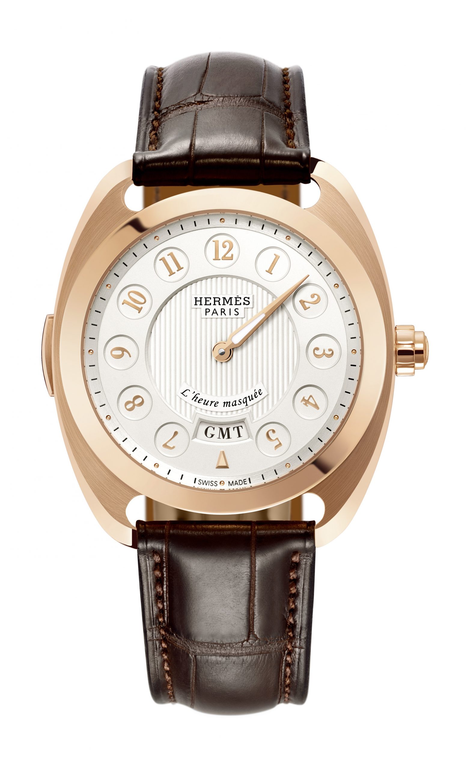 Hermès Dressage L’heure masquée luxury timepiece - detailed view