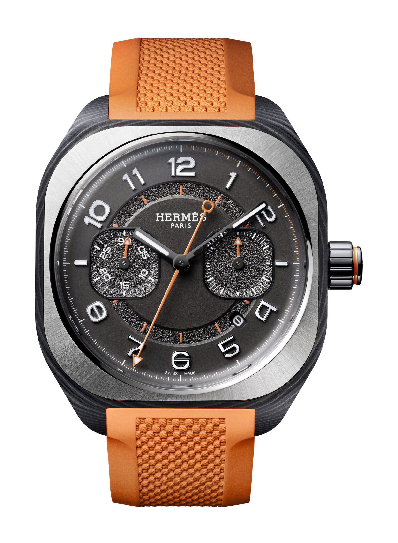 Hermès H08 Chronograph luxury timepiece - detailed view