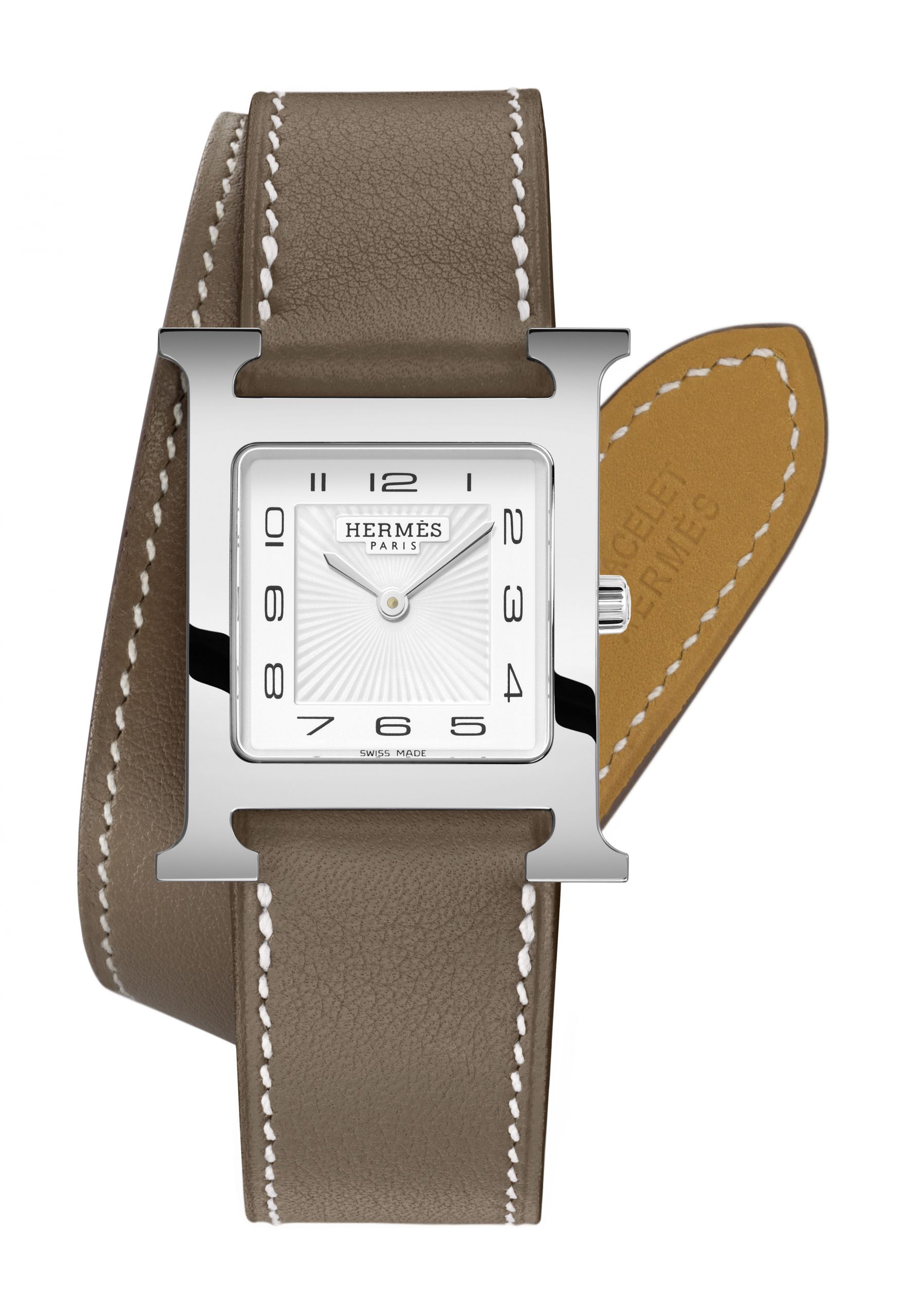 Hermès Heure H MM luxury timepiece - detailed view