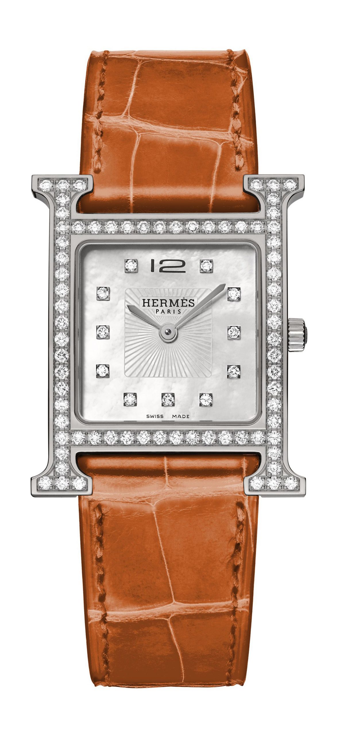 Hermès Heure H MM luxury timepiece - detailed view
