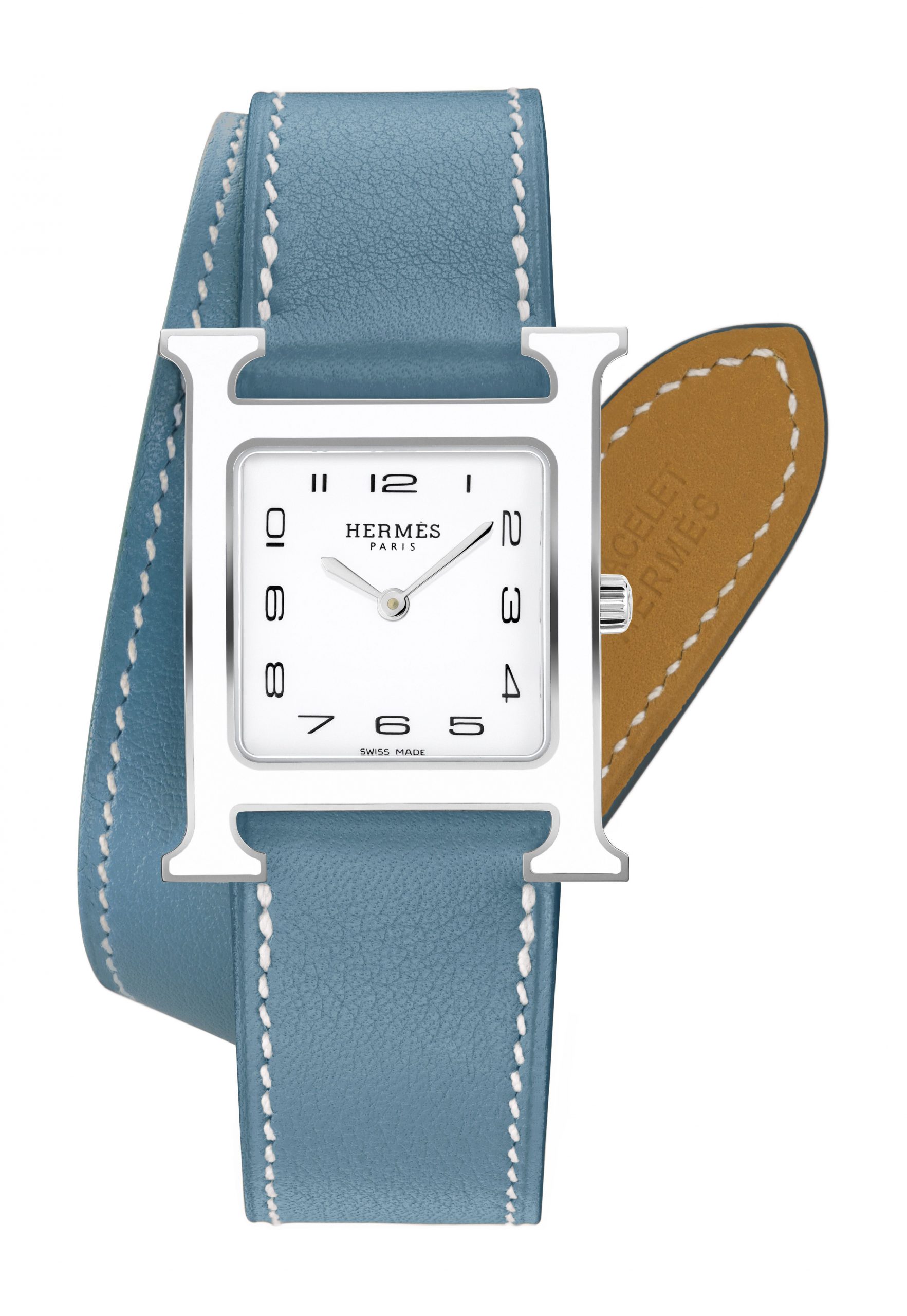 Hermès Heure H MM luxury timepiece - detailed view