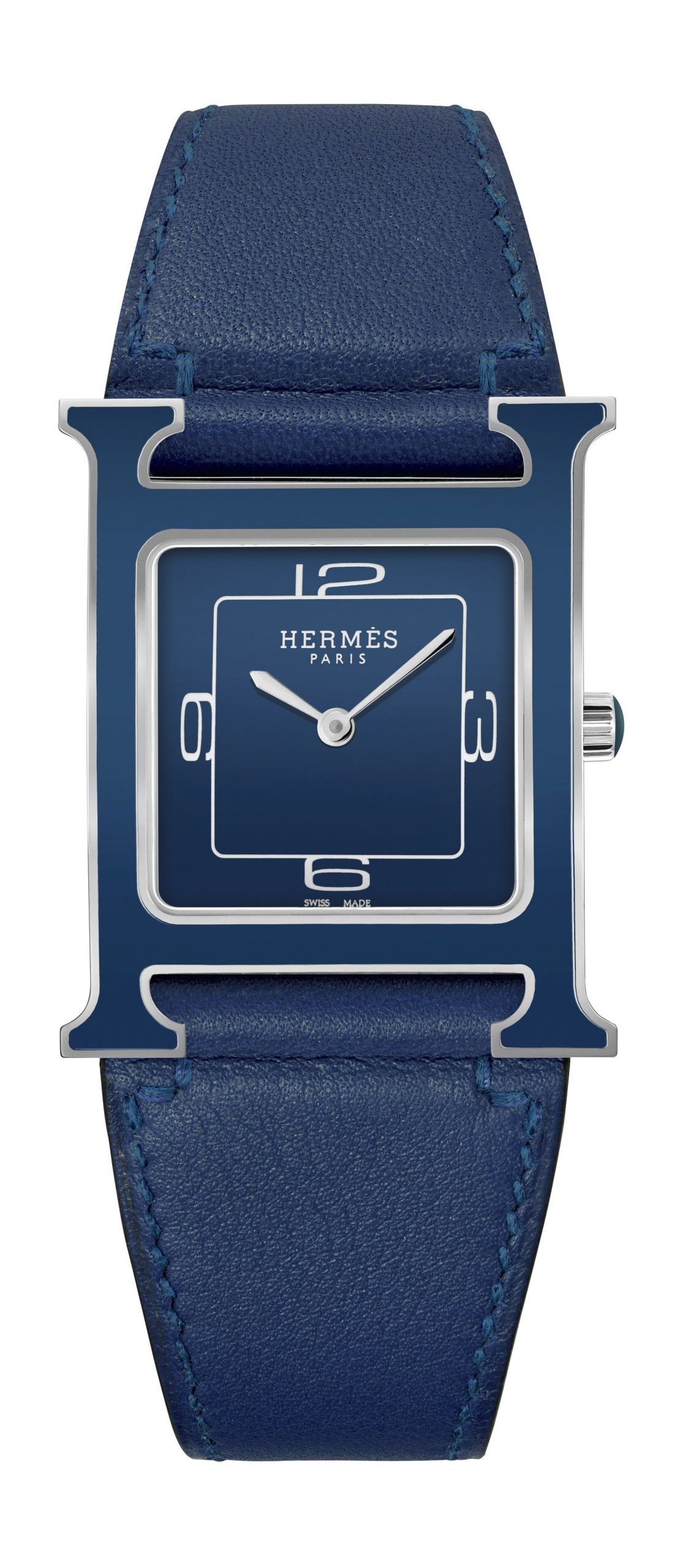 Hermès Heure H MM luxury timepiece - detailed view