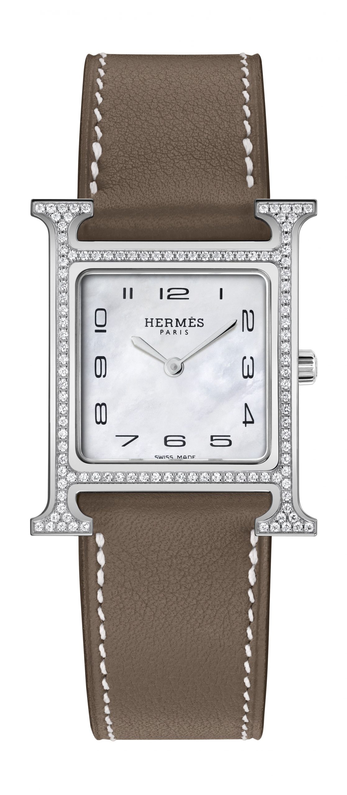 Hermès Heure H MM luxury timepiece - detailed view