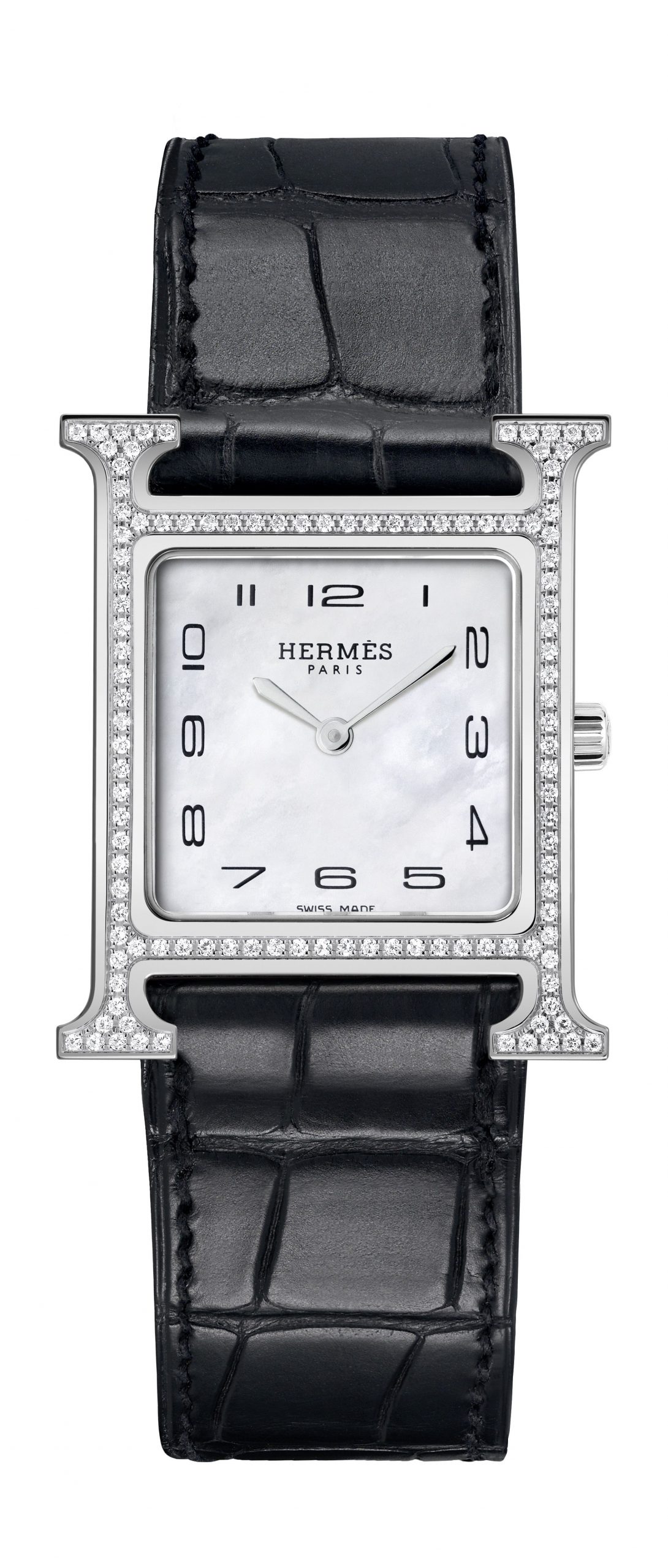 Hermès Heure H MM luxury timepiece - detailed view
