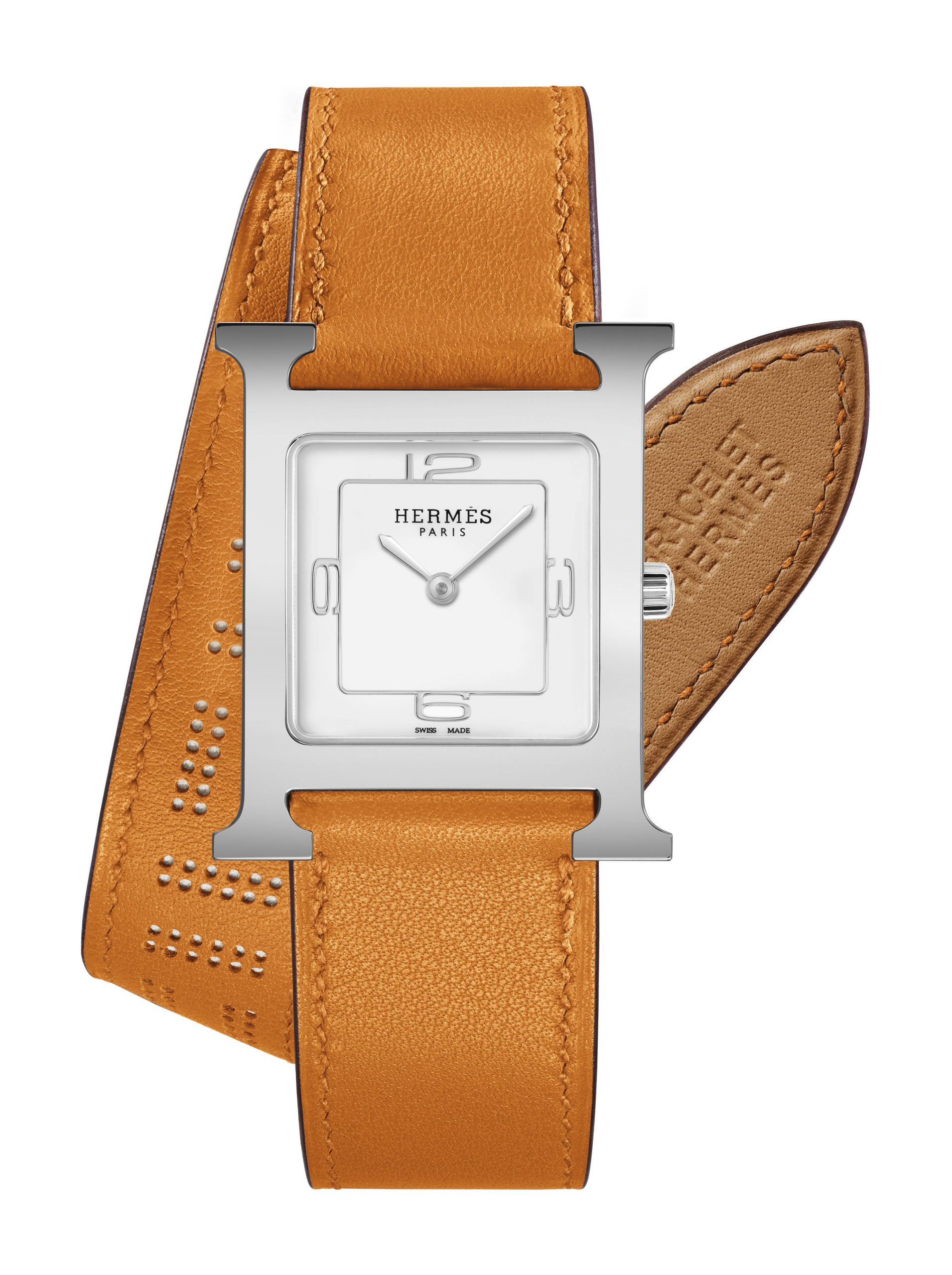 Hermès Heure H MM luxury timepiece - detailed view