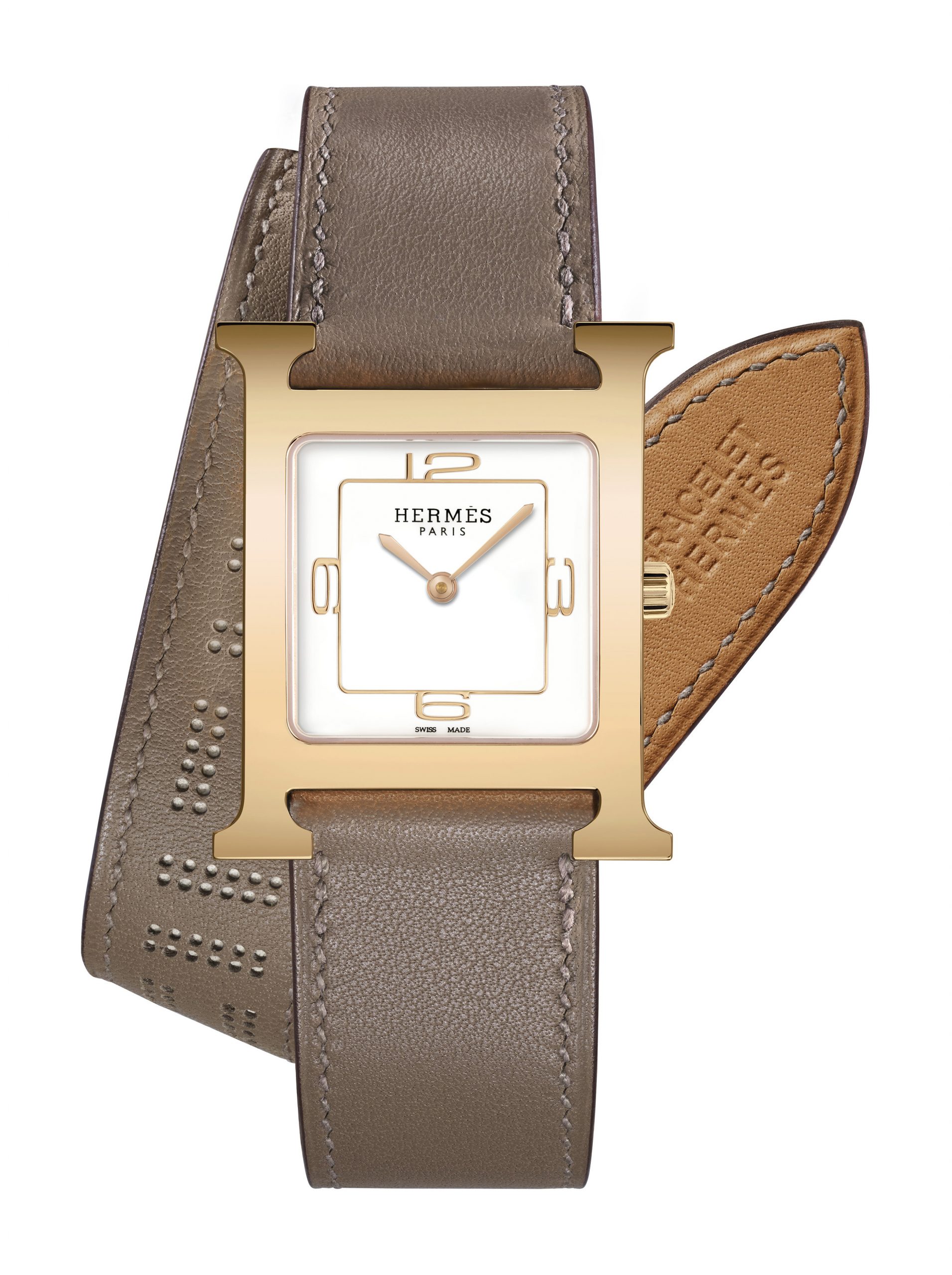 Hermès Heure H MM luxury timepiece - detailed view