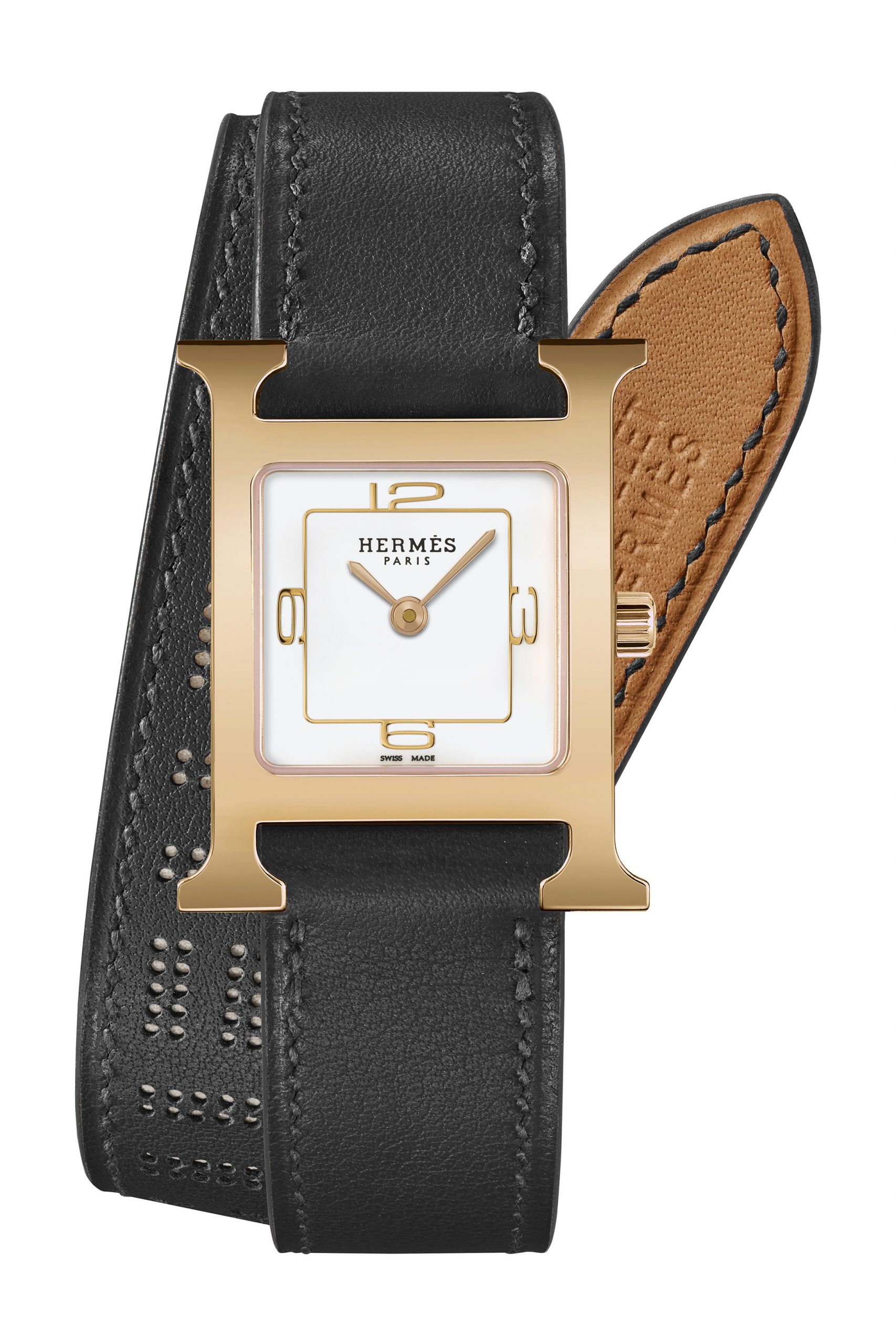 Hermès Heure H MM luxury timepiece - detailed view