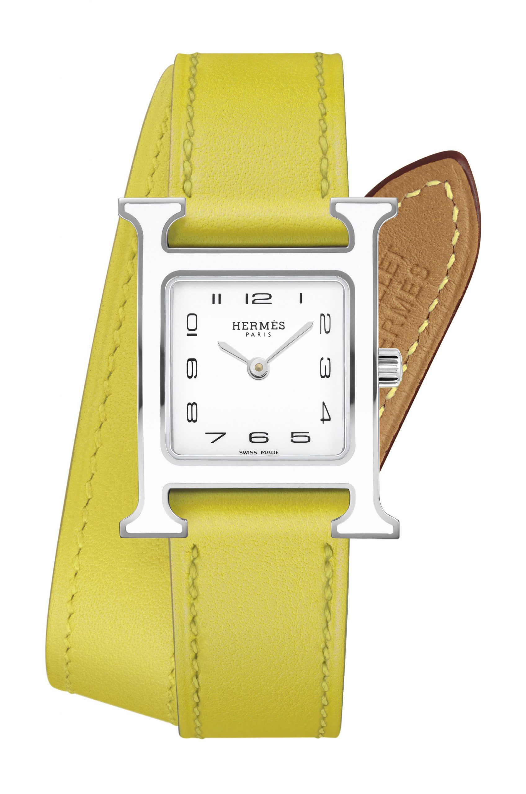 Hermès Heure H PM luxury timepiece - detailed view