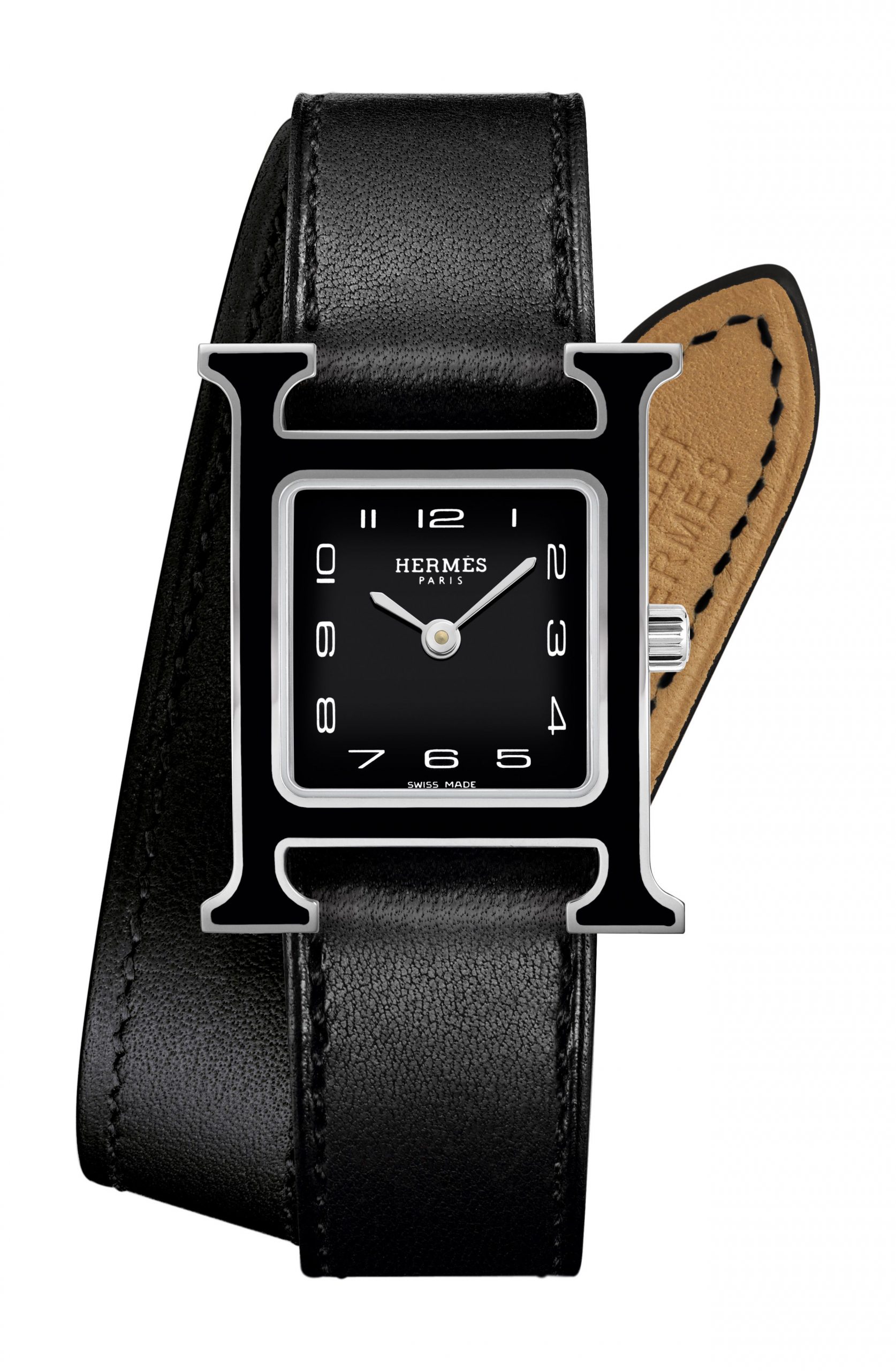Hermès Heure H PM luxury timepiece - detailed view