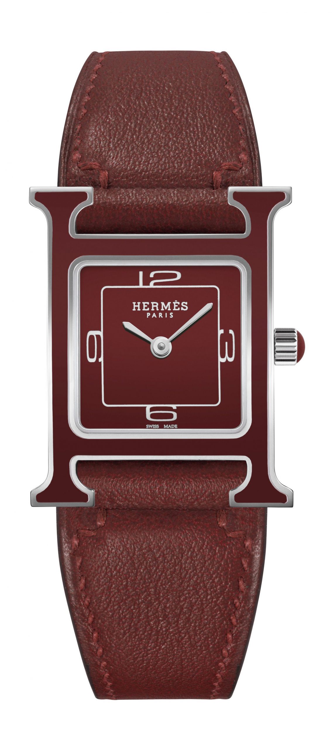 Hermès Heure H PM luxury timepiece - detailed view