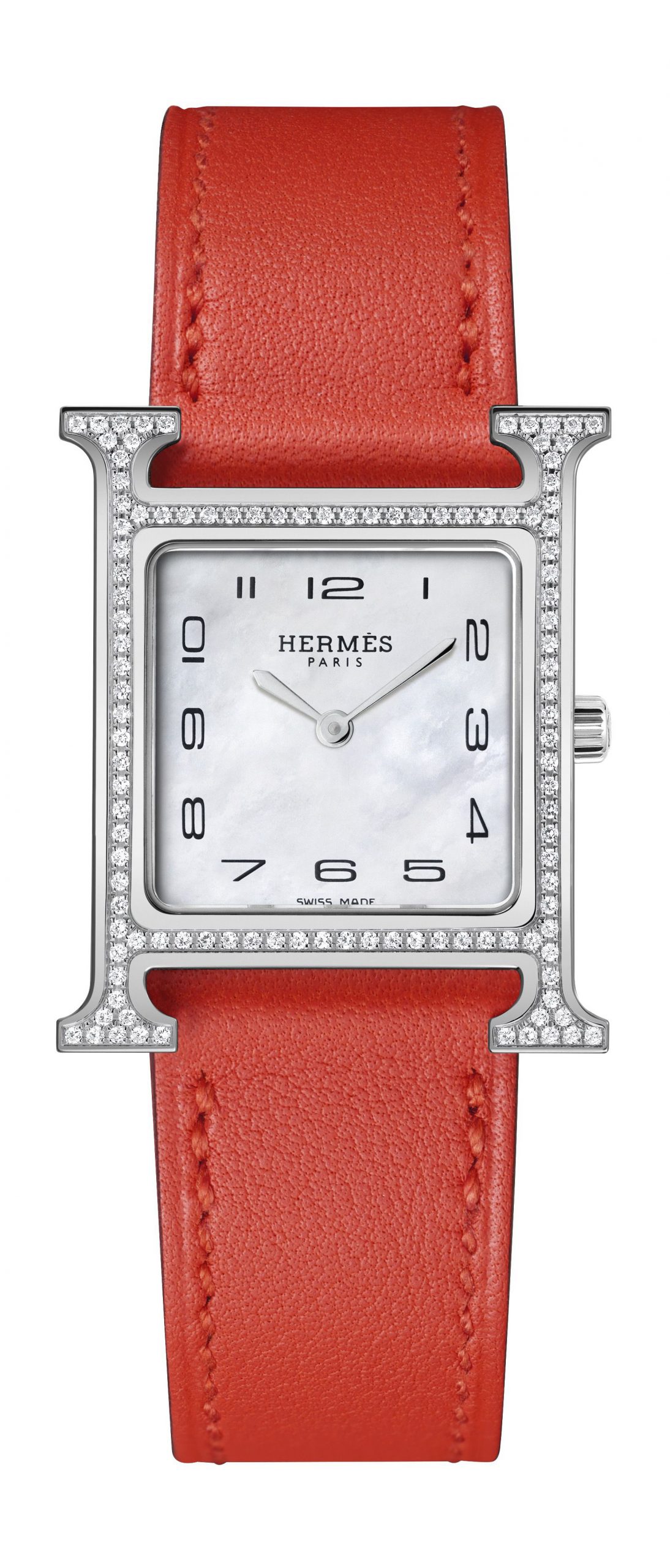 Hermès Heure H PM luxury timepiece - detailed view