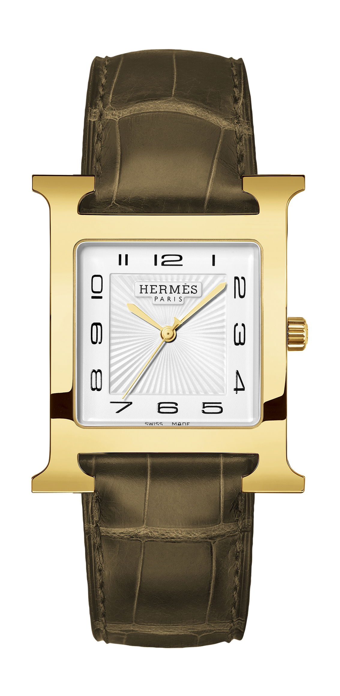 Hermès Heure H TGM luxury timepiece - detailed view