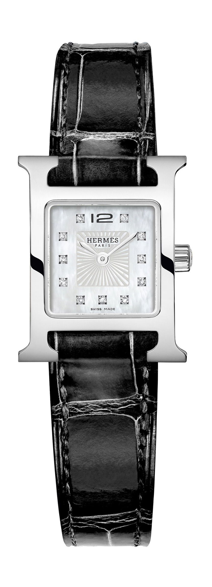 Hermès Heure H luxury timepiece - detailed view
