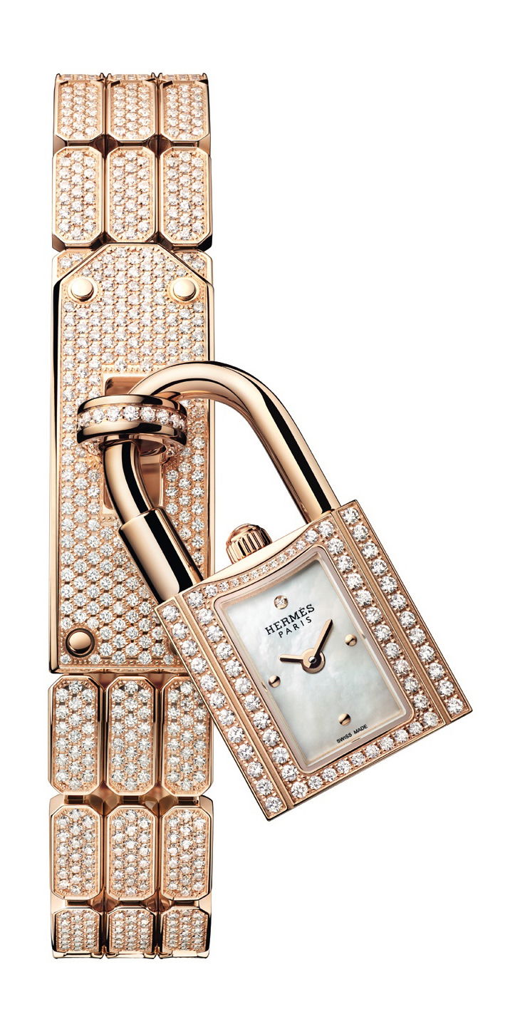 Hermès Kelly Rose Gold luxury timepiece - detailed view