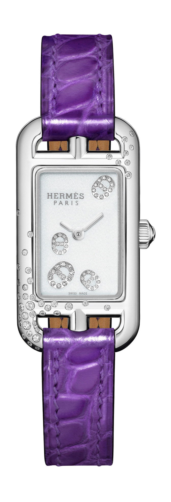 Hermès Nantucket “Sprinkling of Anchor Chain” setting luxury timepiece - detailed view