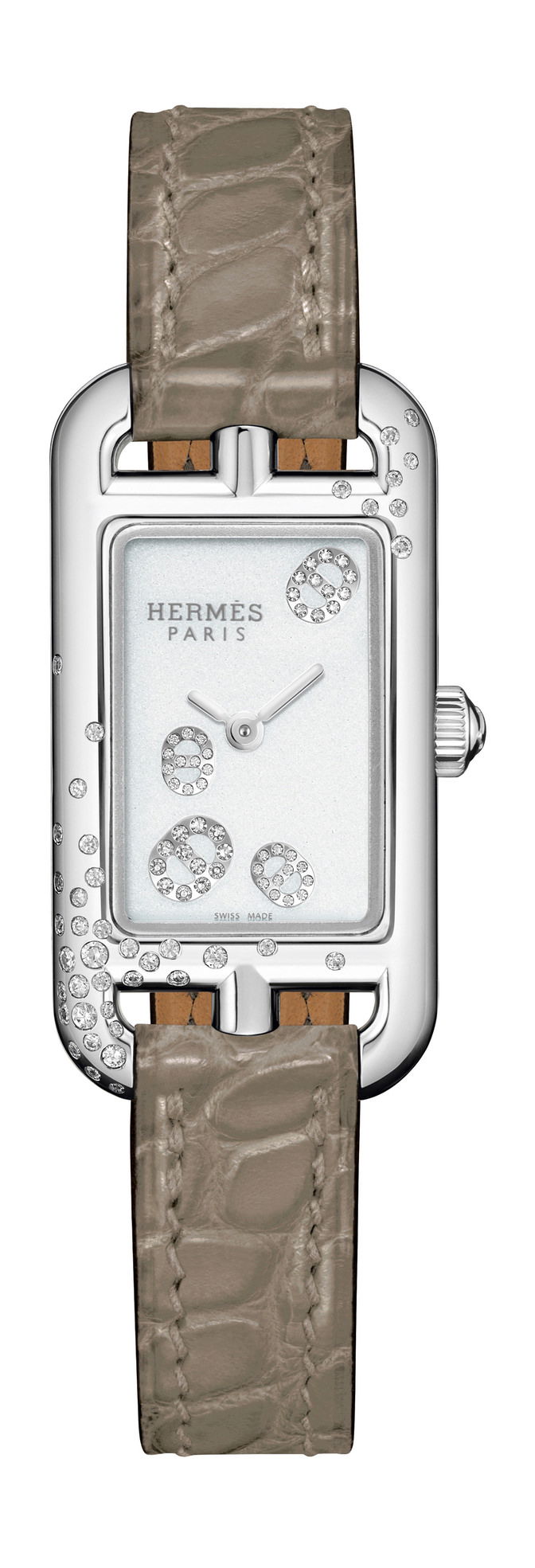 Hermès Nantucket “Sprinkling of Anchor Chain” setting luxury timepiece - detailed view