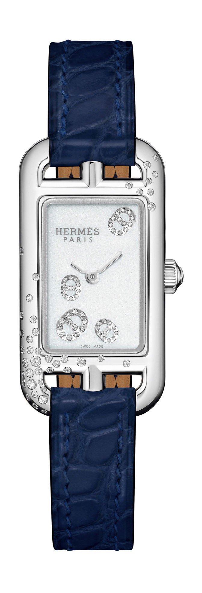 Hermès Nantucket “Sprinkling of Anchor Chain” setting luxury timepiece - detailed view