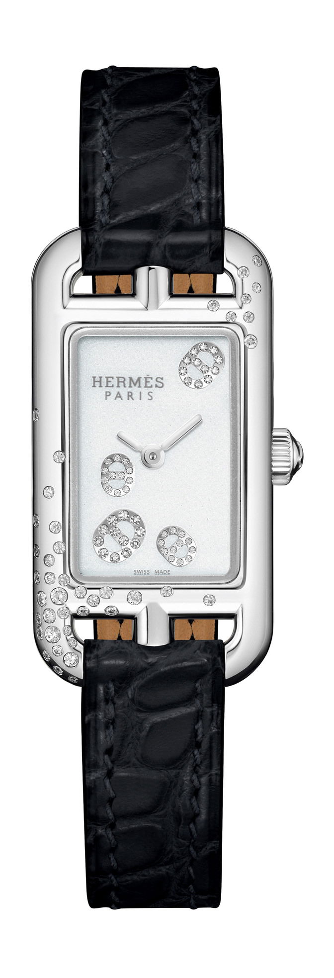 Hermès Nantucket “Sprinkling of Anchor Chain” setting luxury timepiece - detailed view