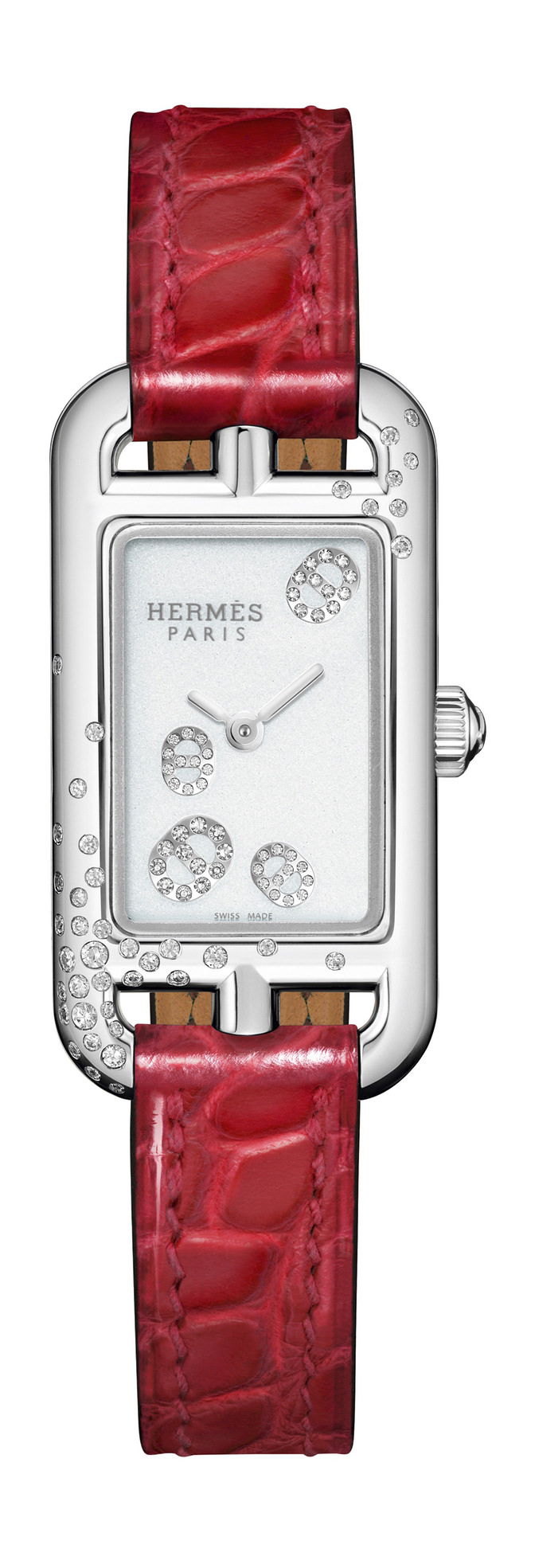 Hermès Nantucket “Sprinkling of Anchor Chain” setting luxury timepiece - detailed view