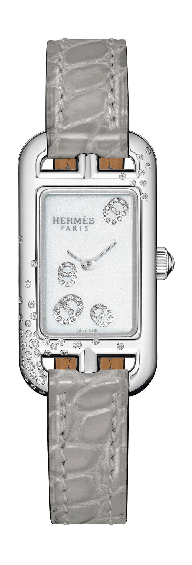 Hermès Nantucket “Sprinkling of Anchor Chain” setting luxury timepiece - detailed view
