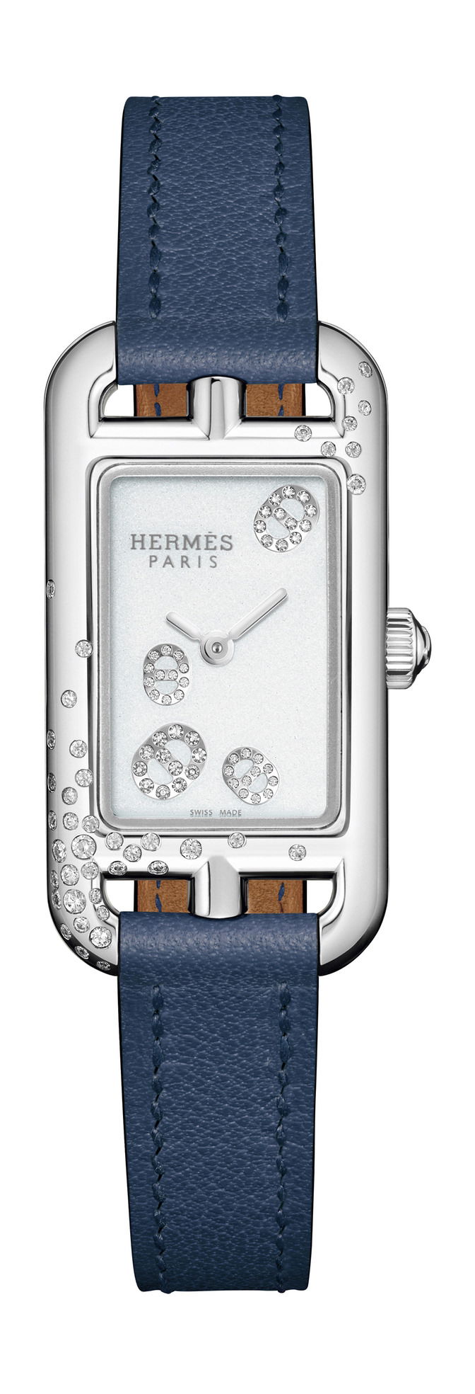 Hermès Nantucket “Sprinkling of Anchor Chain” setting luxury timepiece - detailed view