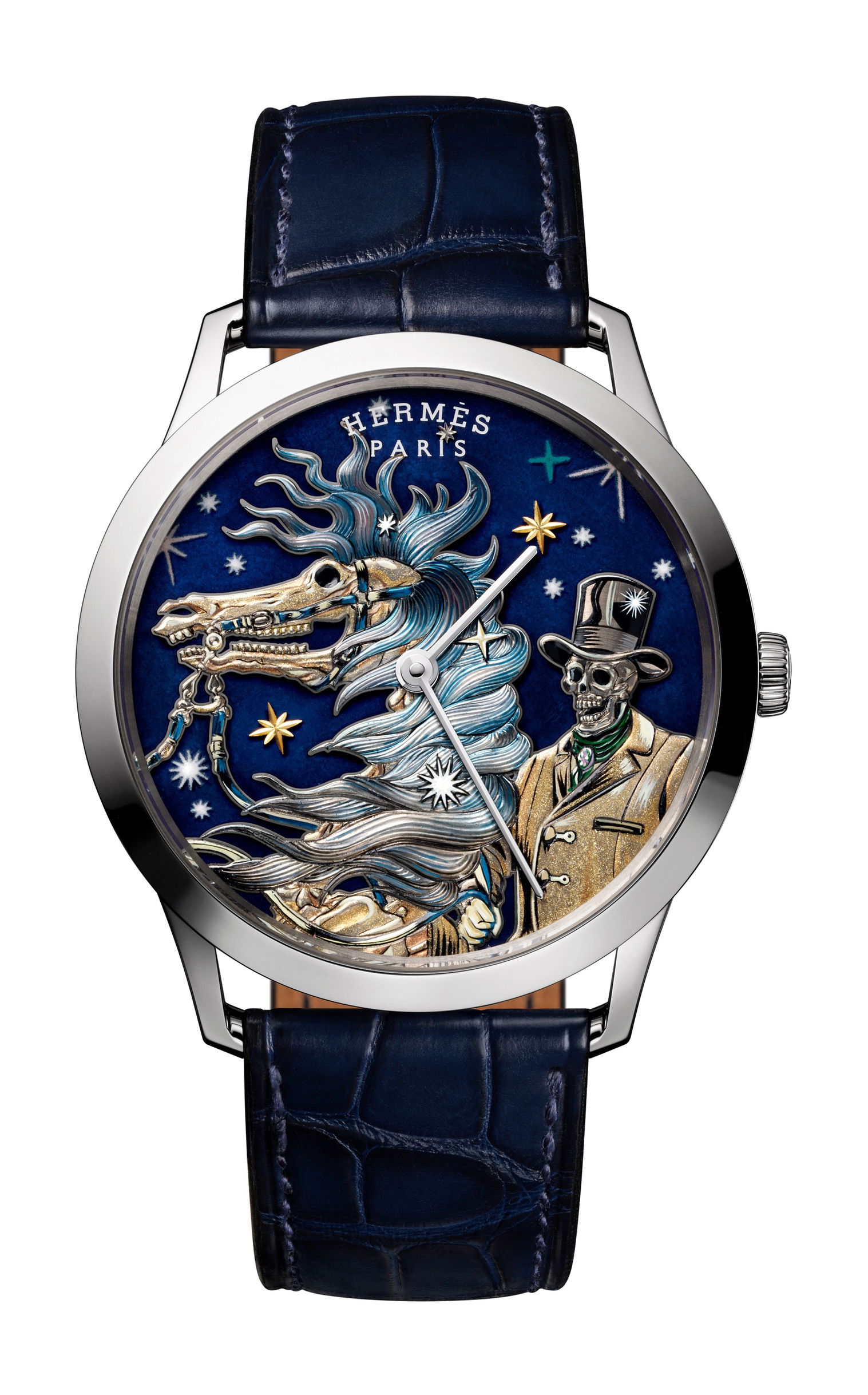 Hermès Slim d’Hermès C’est la Fête luxury timepiece - detailed view