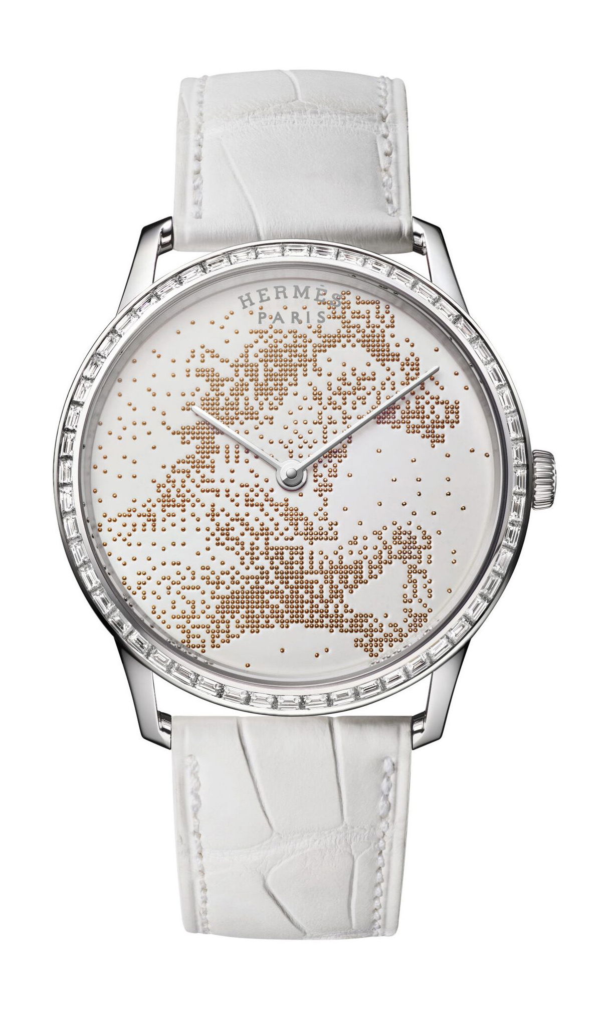 Hermès Slim d’Hermés Cheval de Légende luxury timepiece - detailed view
