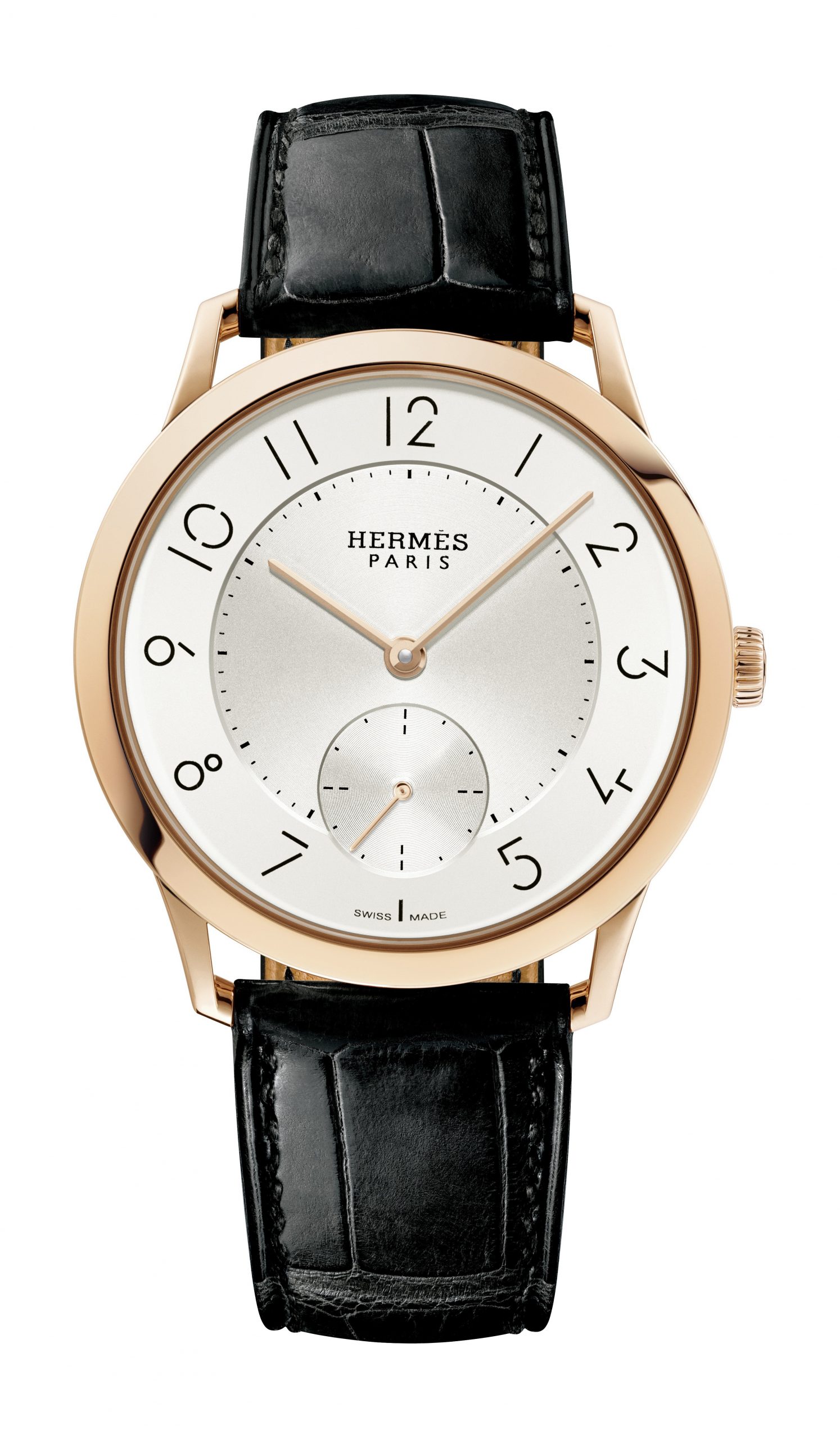 Hermès Slim d’Hermès GM Manufacture luxury timepiece - detailed view