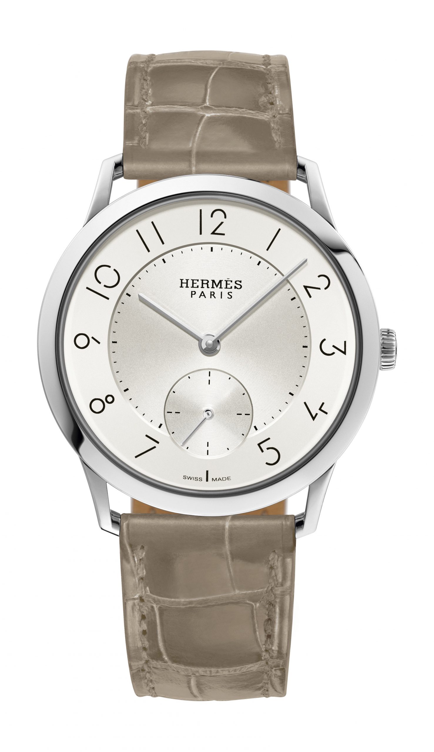 Hermès Slim d’Hermès GM Manufacture luxury timepiece - detailed view