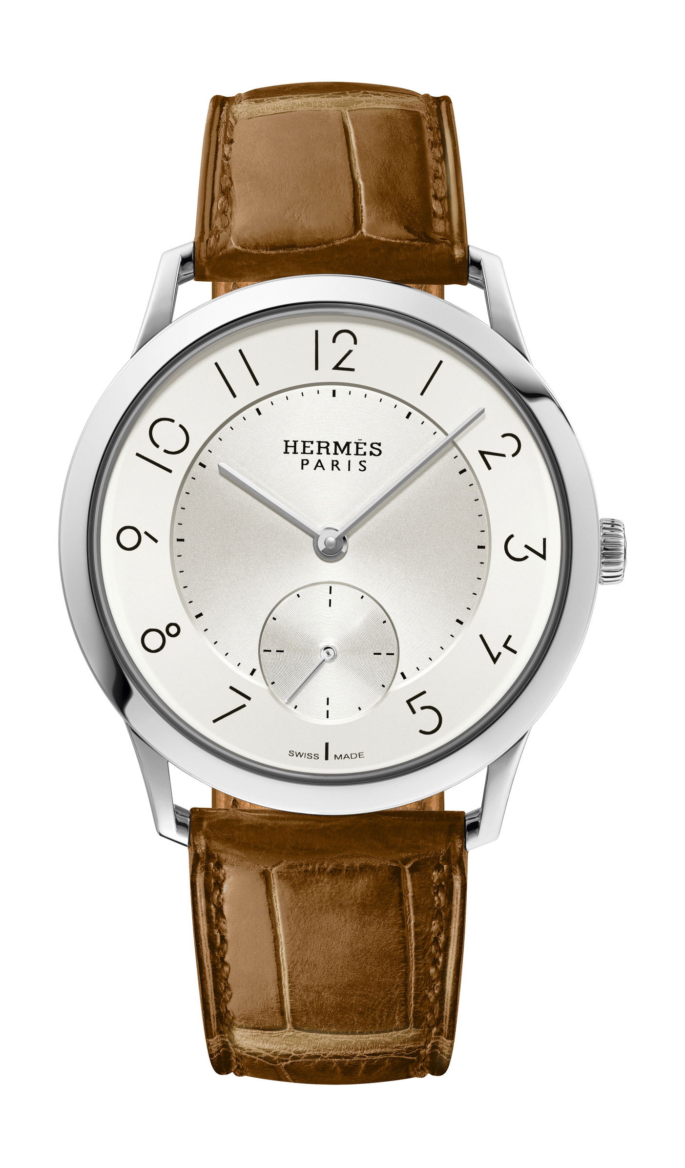 Hermès Slim d’Hermès GM Manufacture luxury timepiece - detailed view