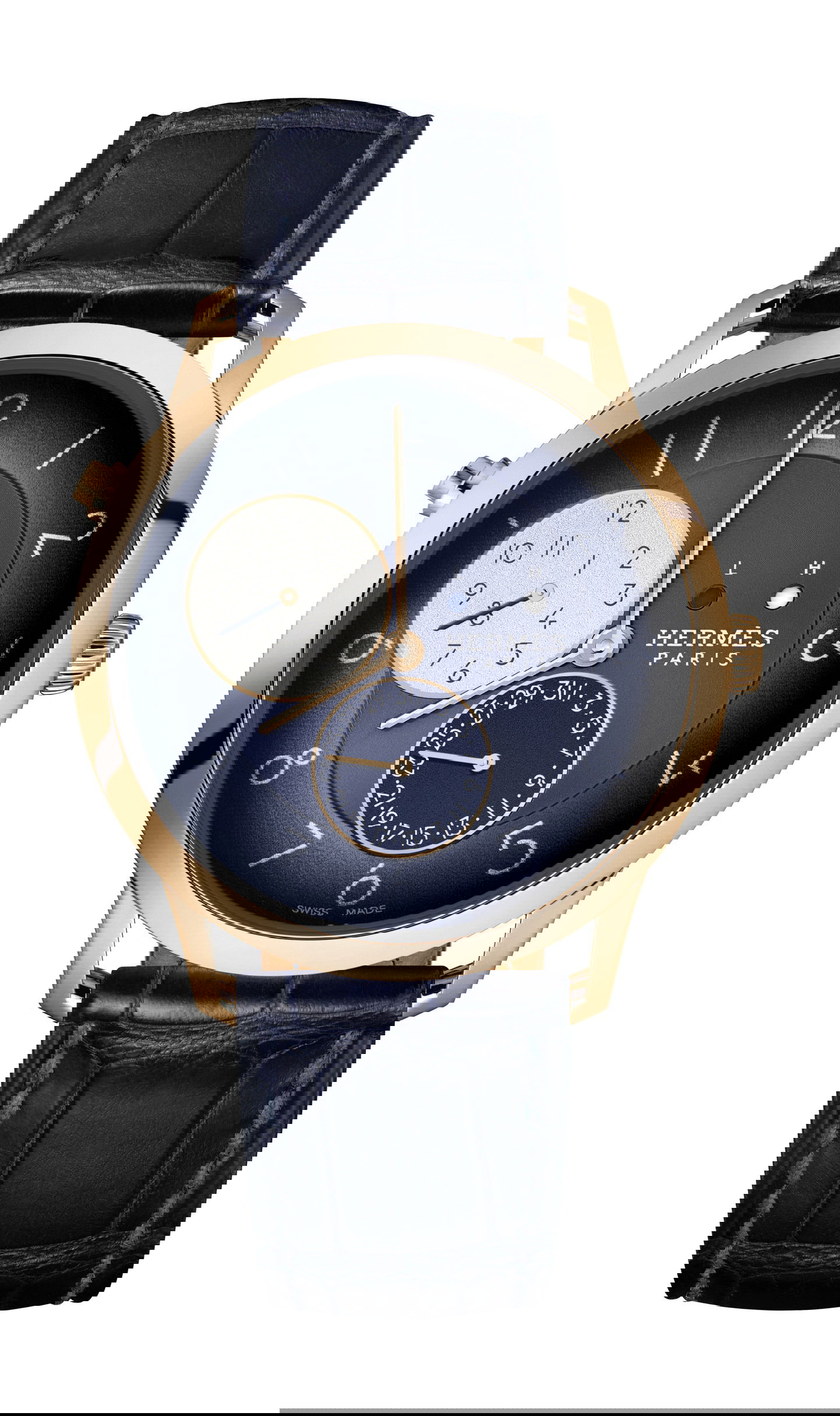 Hermès Slim d’Hermès GMT luxury timepiece - detailed view