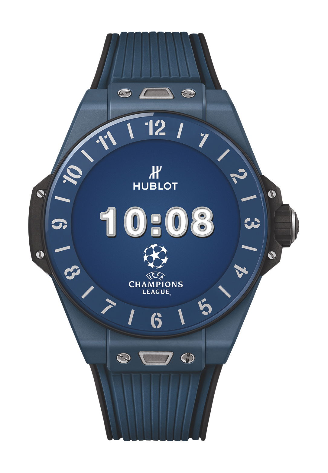 Hublot Big Bang e UEFA Champions League luxury timepiece - detailed view