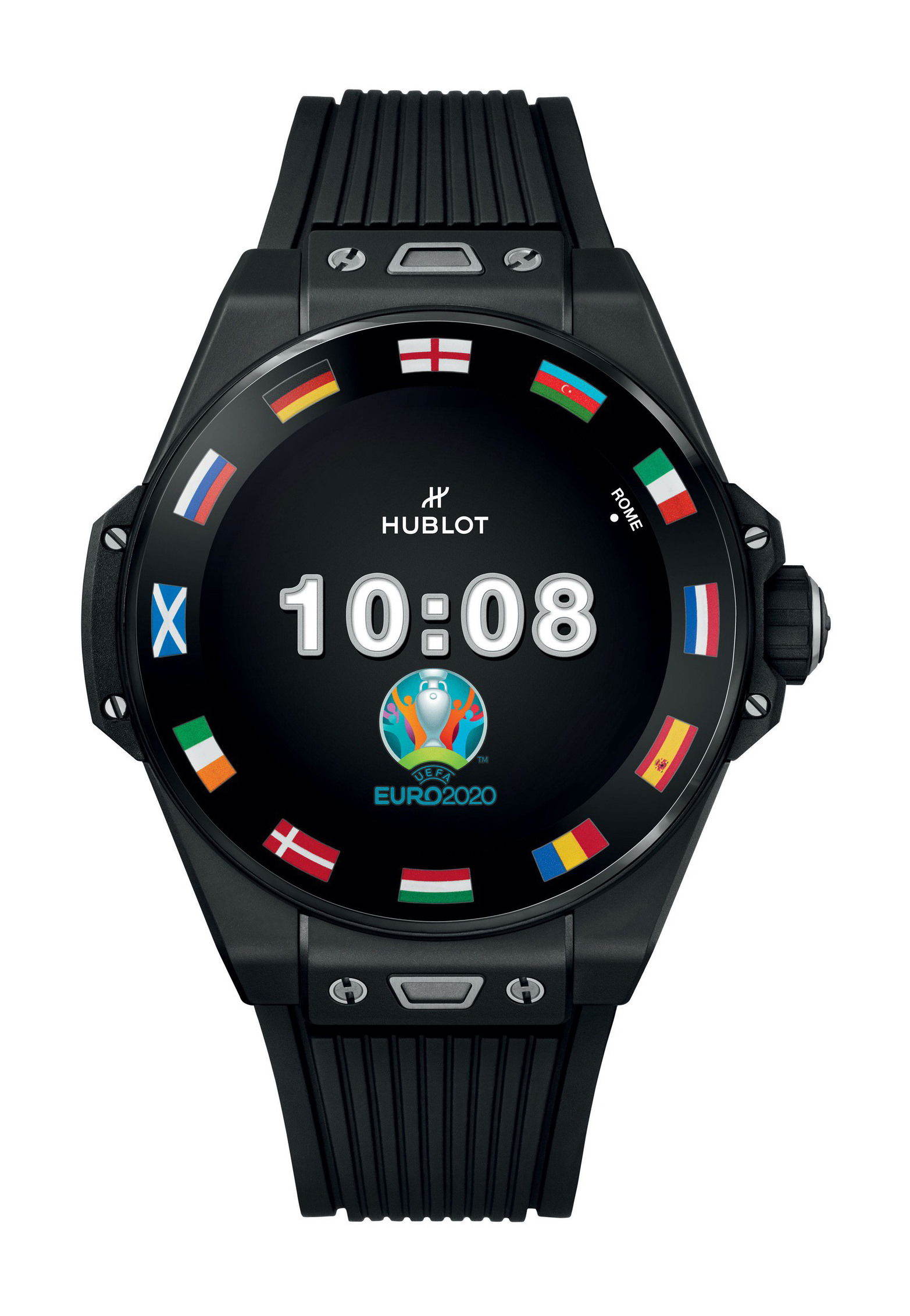 Hublot Big Bang e UEFA EURO 2020™ luxury timepiece - detailed view