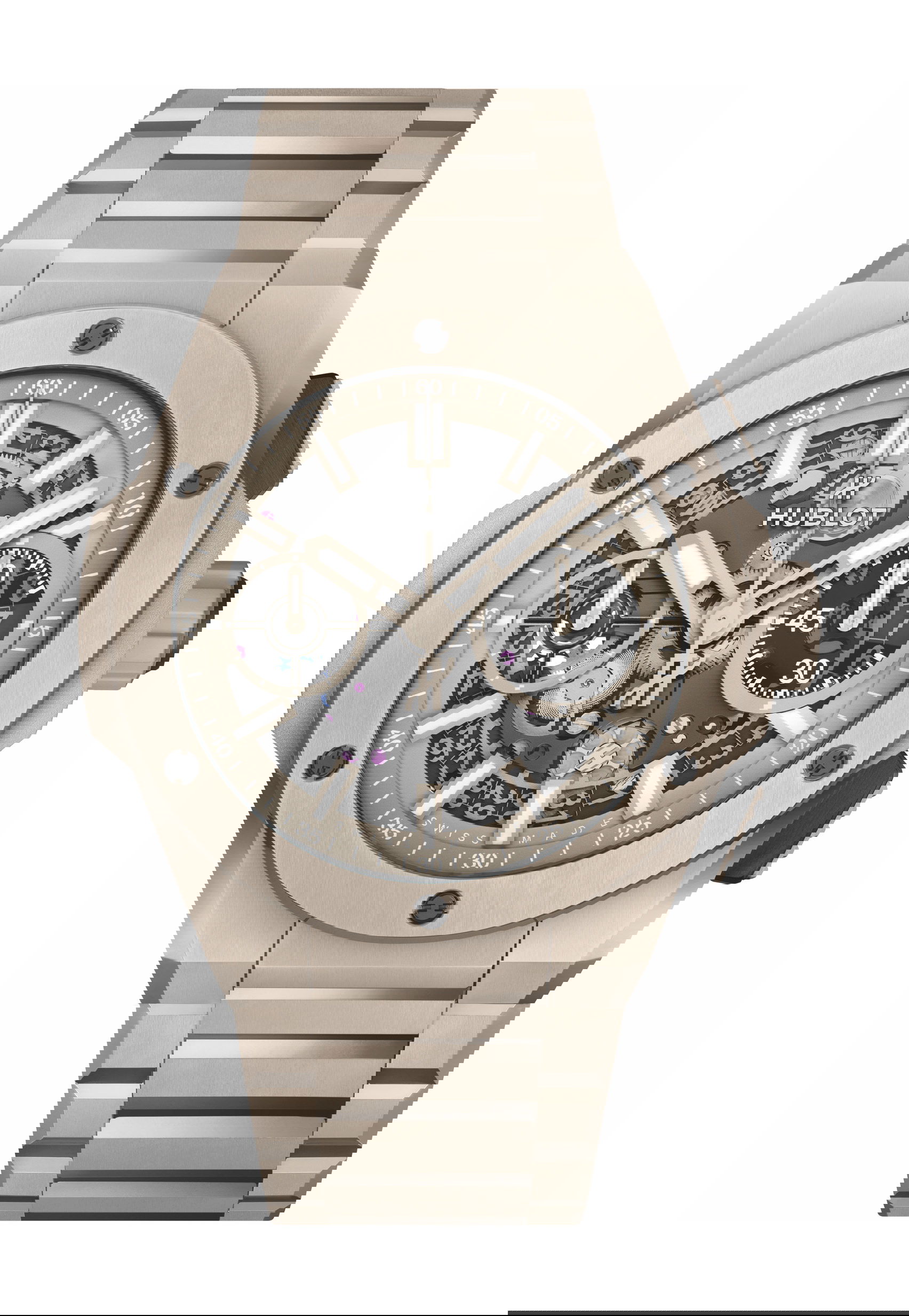 Hublot Big Bang Integral Beige Ceramic luxury timepiece - detailed view