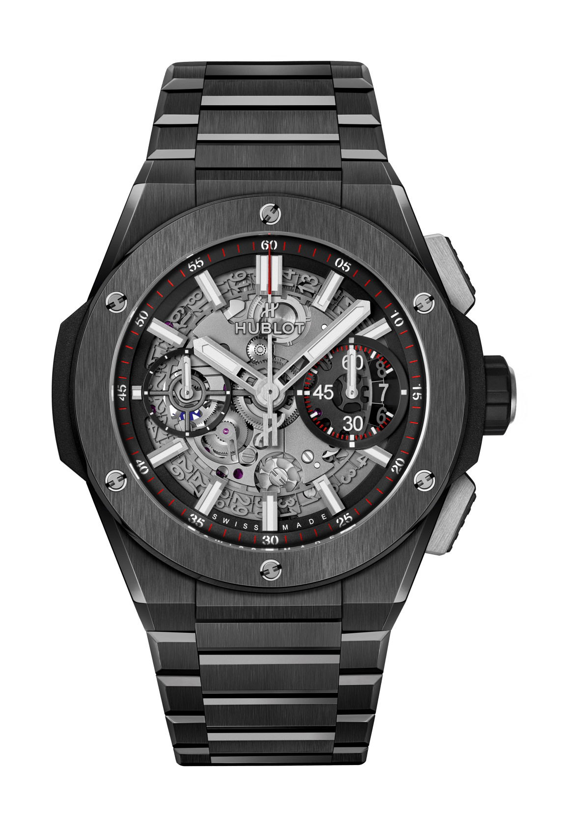 Hublot Big Bang Integral Black Magic luxury timepiece - detailed view
