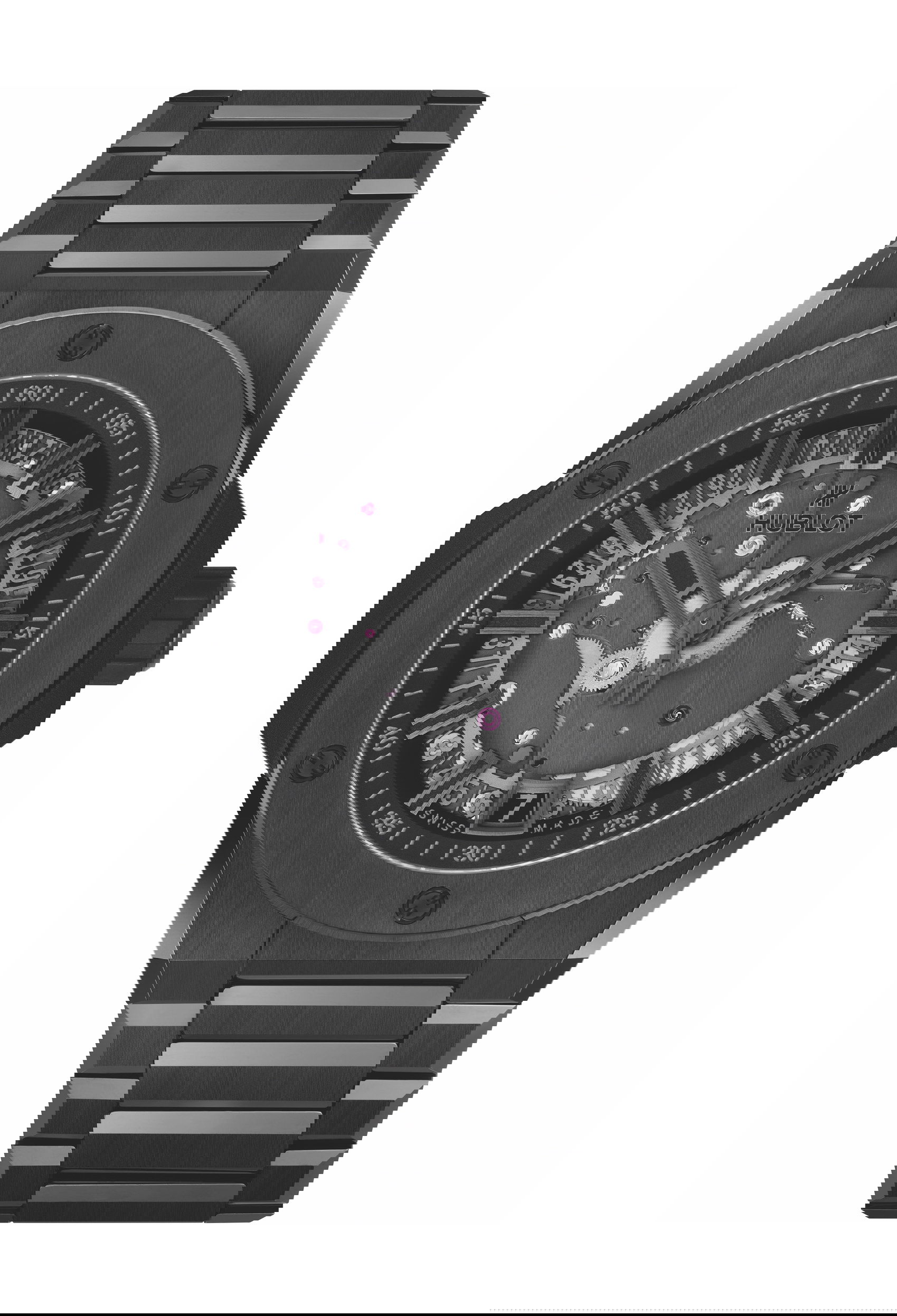 Hublot Big Bang Integral Time Only All Black luxury timepiece - detailed view