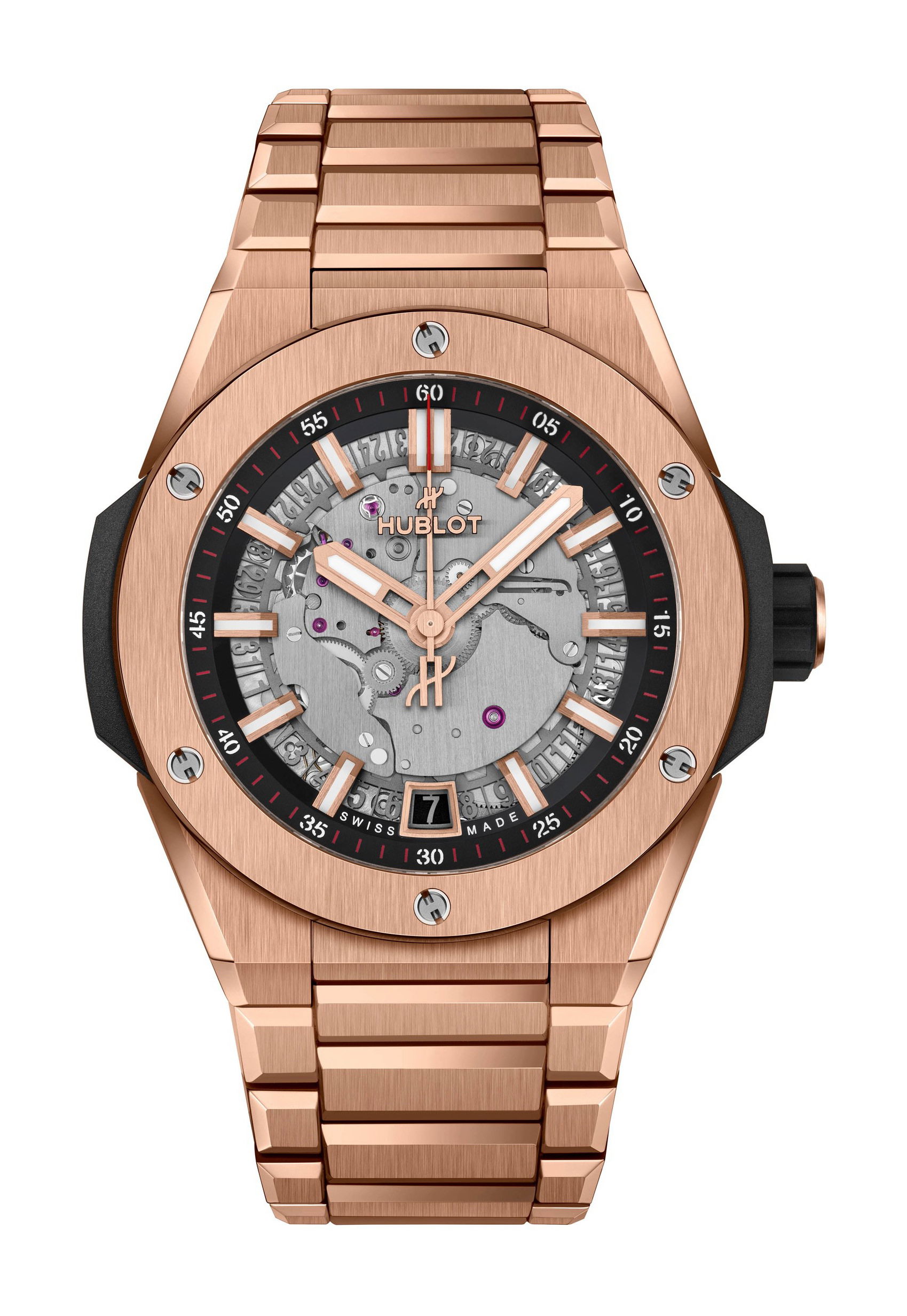Hublot Big Bang Integrated Time Only King Gold luxury timepiece - detailed view