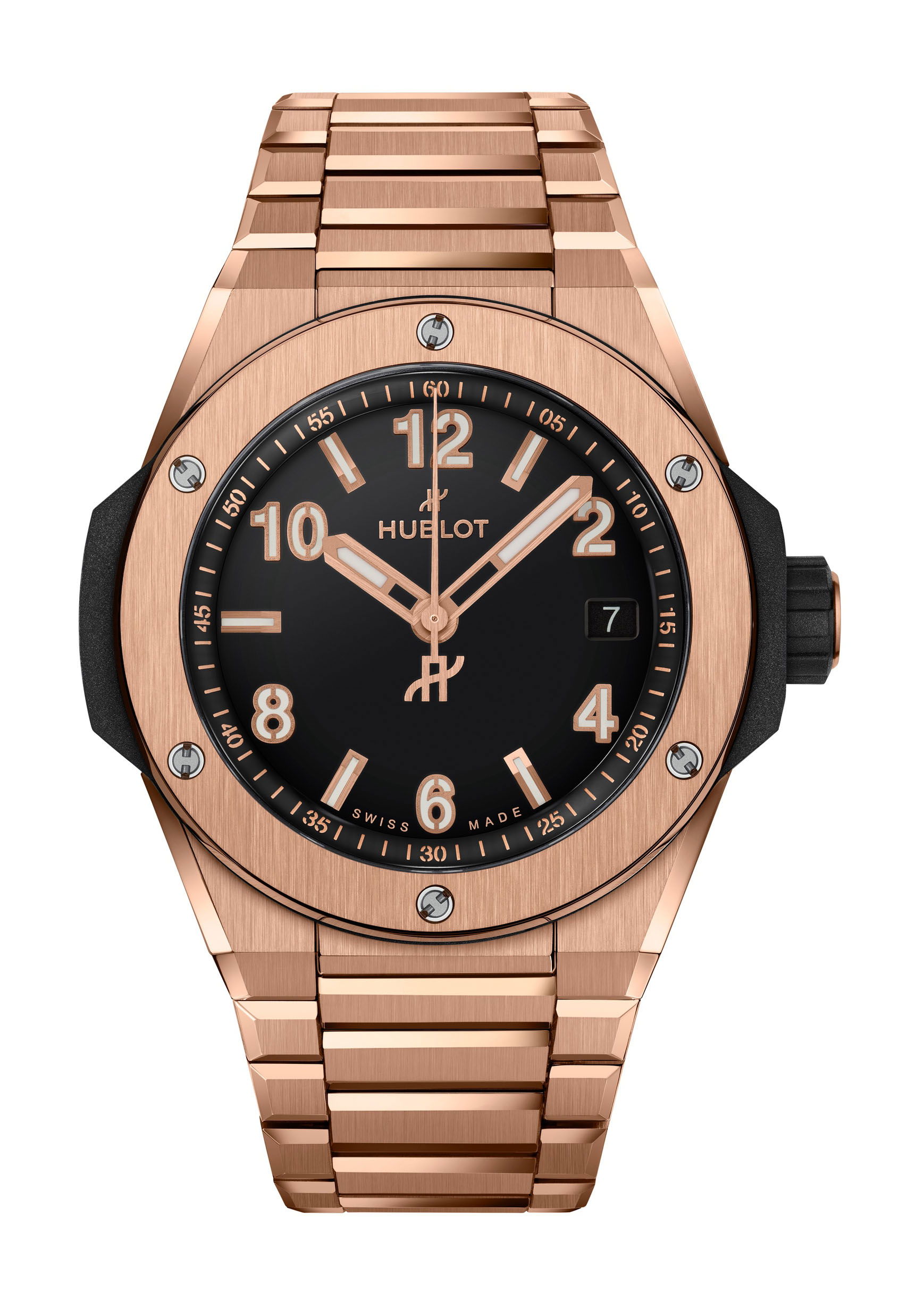 Hublot Big Bang Integrated Time Only King Gold luxury timepiece - detailed view