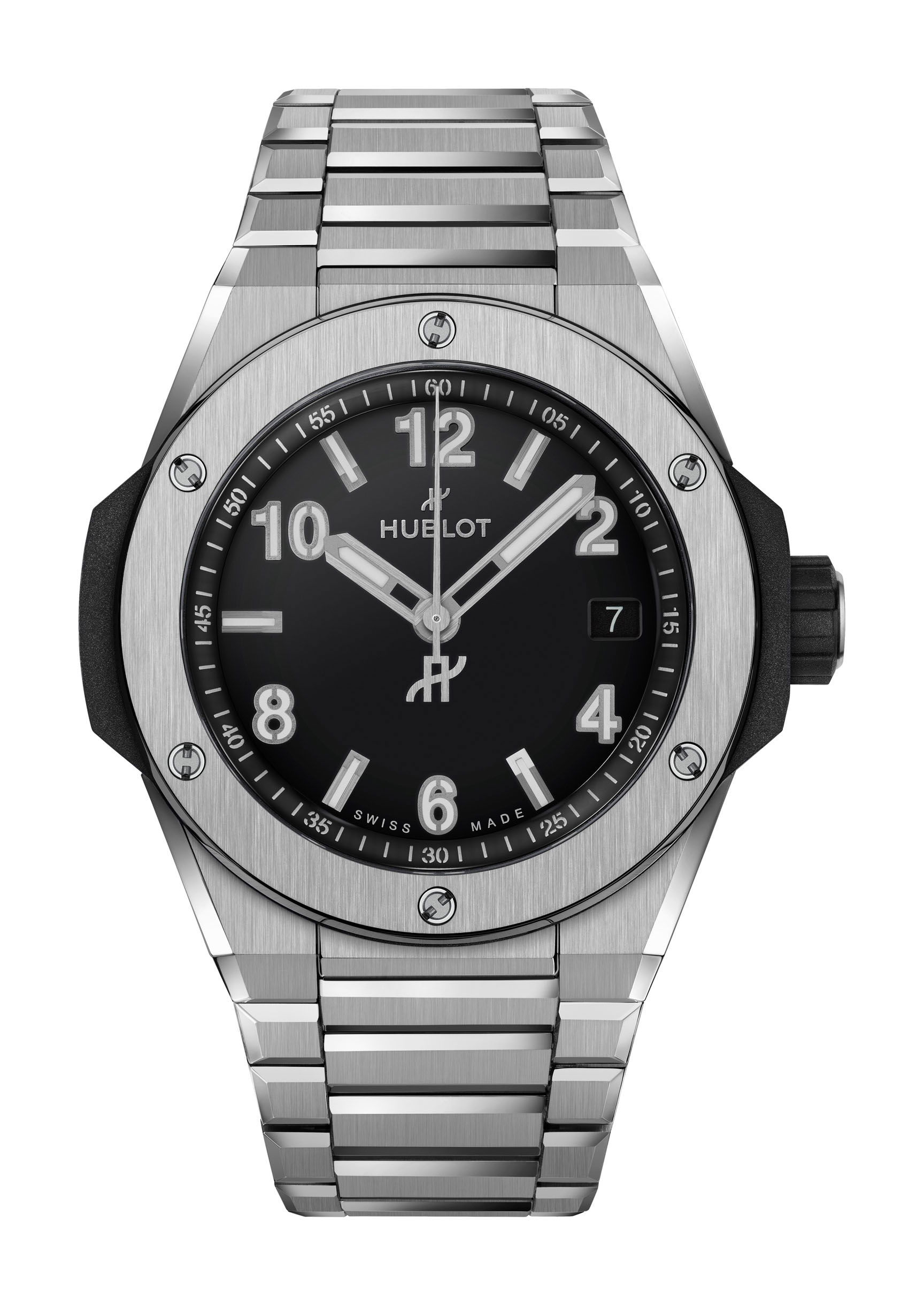 Hublot Big Bang Integrated Time Only Titanium luxury timepiece - detailed view