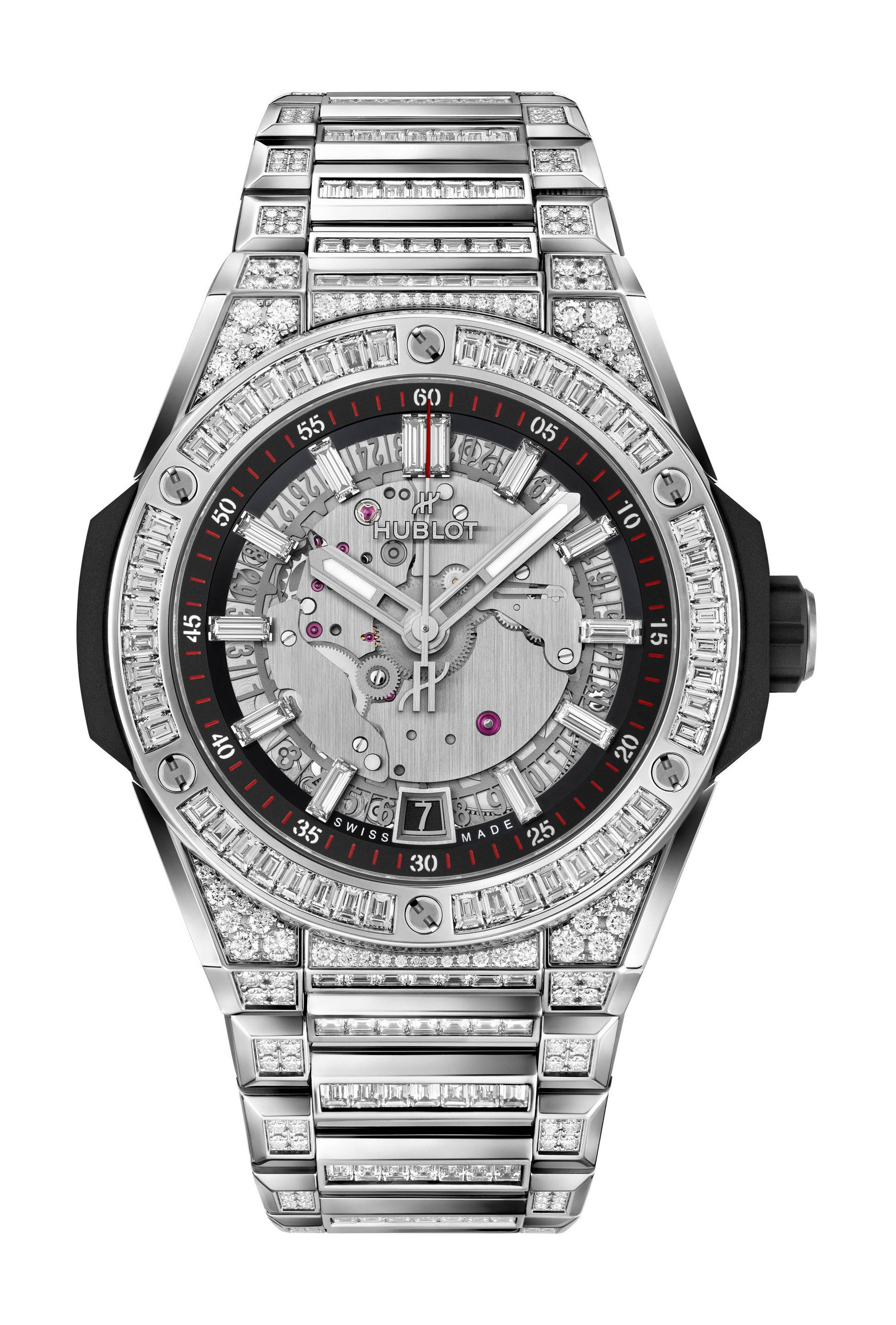 Hublot Big Bang Integrated Time Only Titanium Jewellery luxury timepiece - detailed view