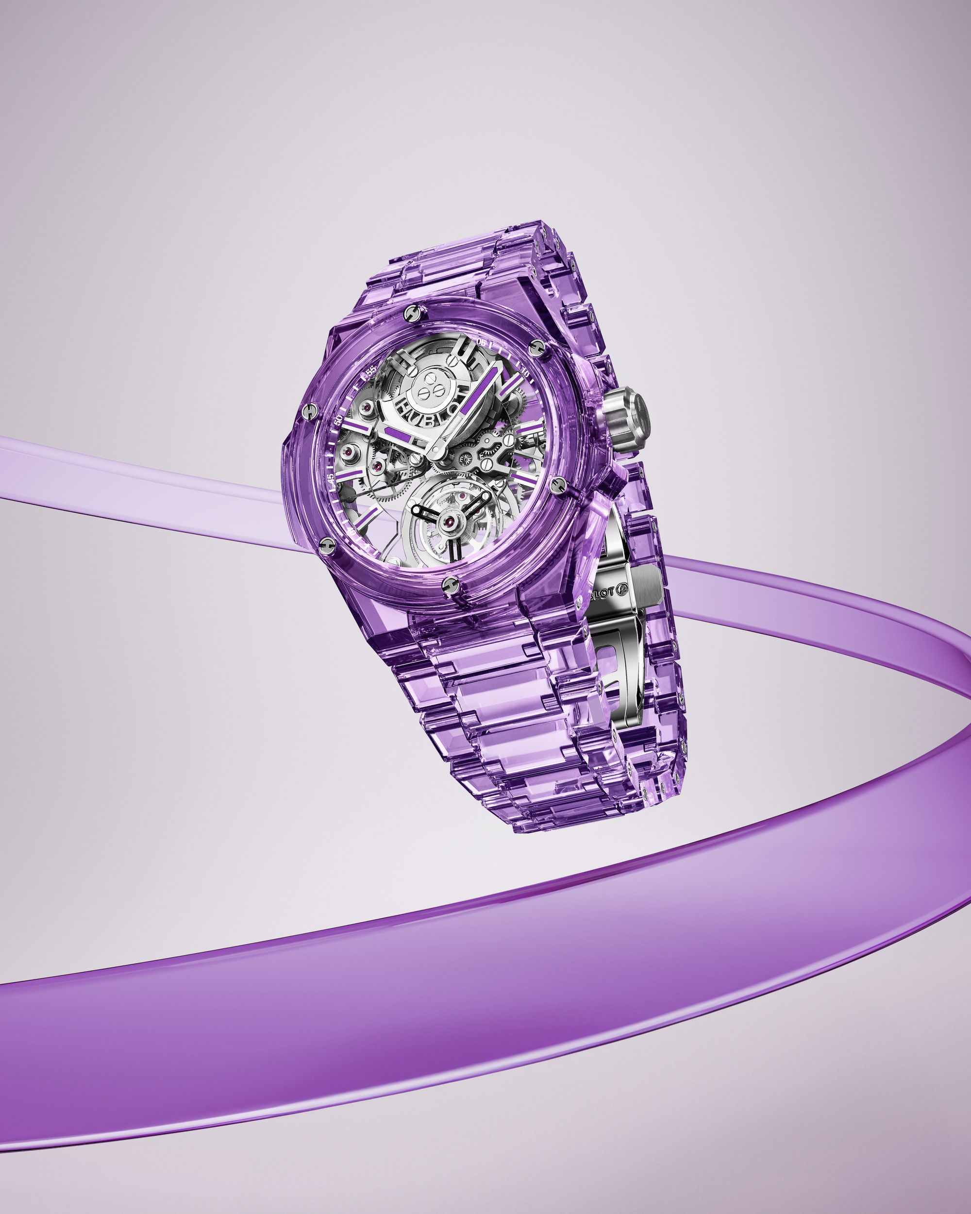 Hublot Big Bang Integrated Tourbillon Full Purple Sapphire - View 3